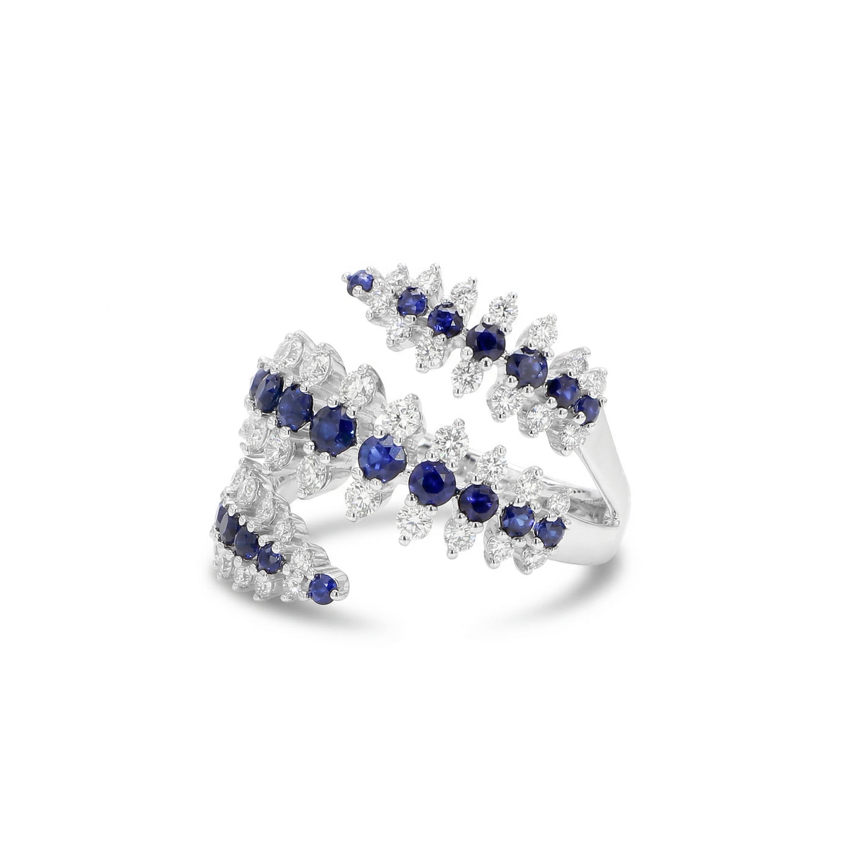Natural Sapphire & White Diamond Ring product image 1