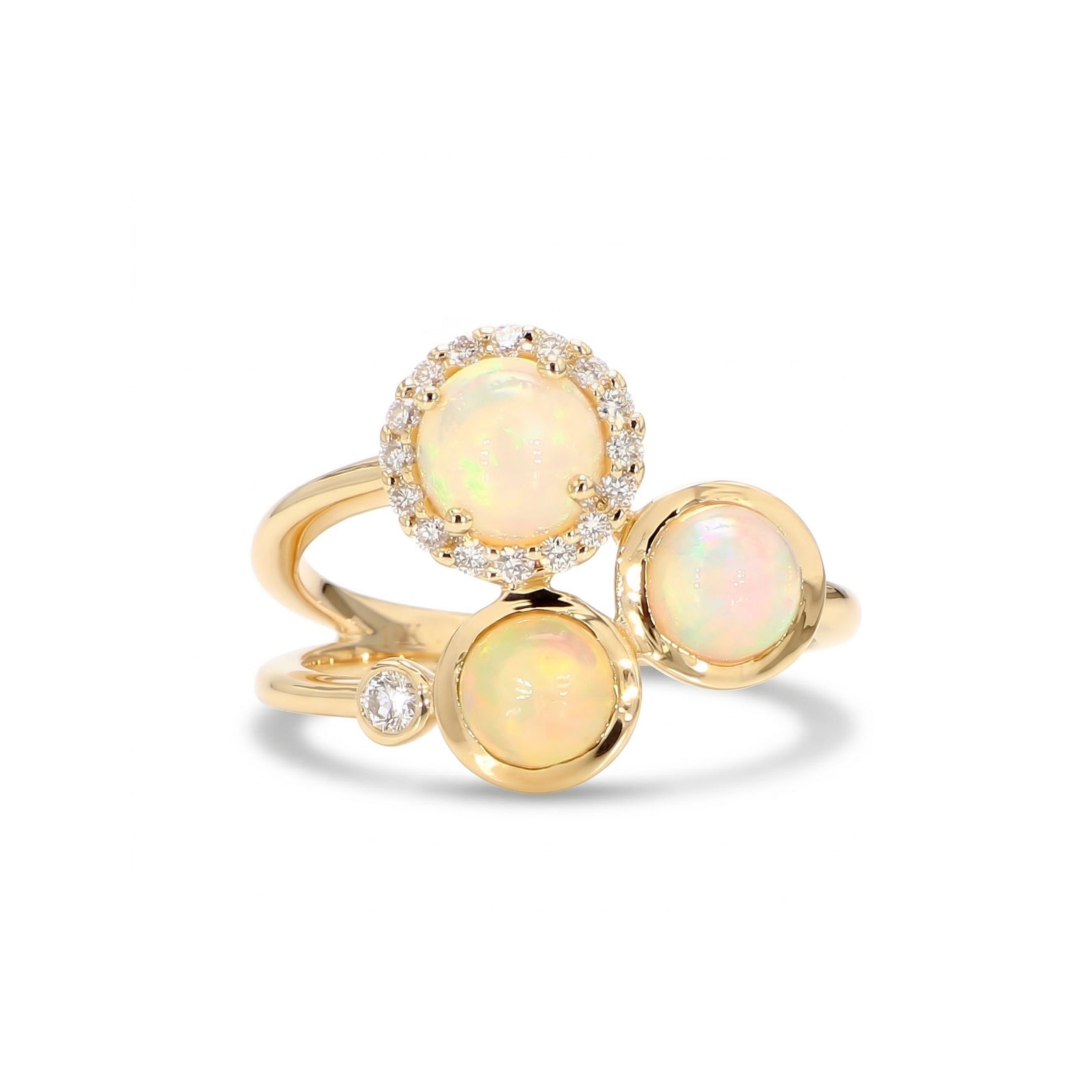 Natural Opal & White Diamond Ring product image 1