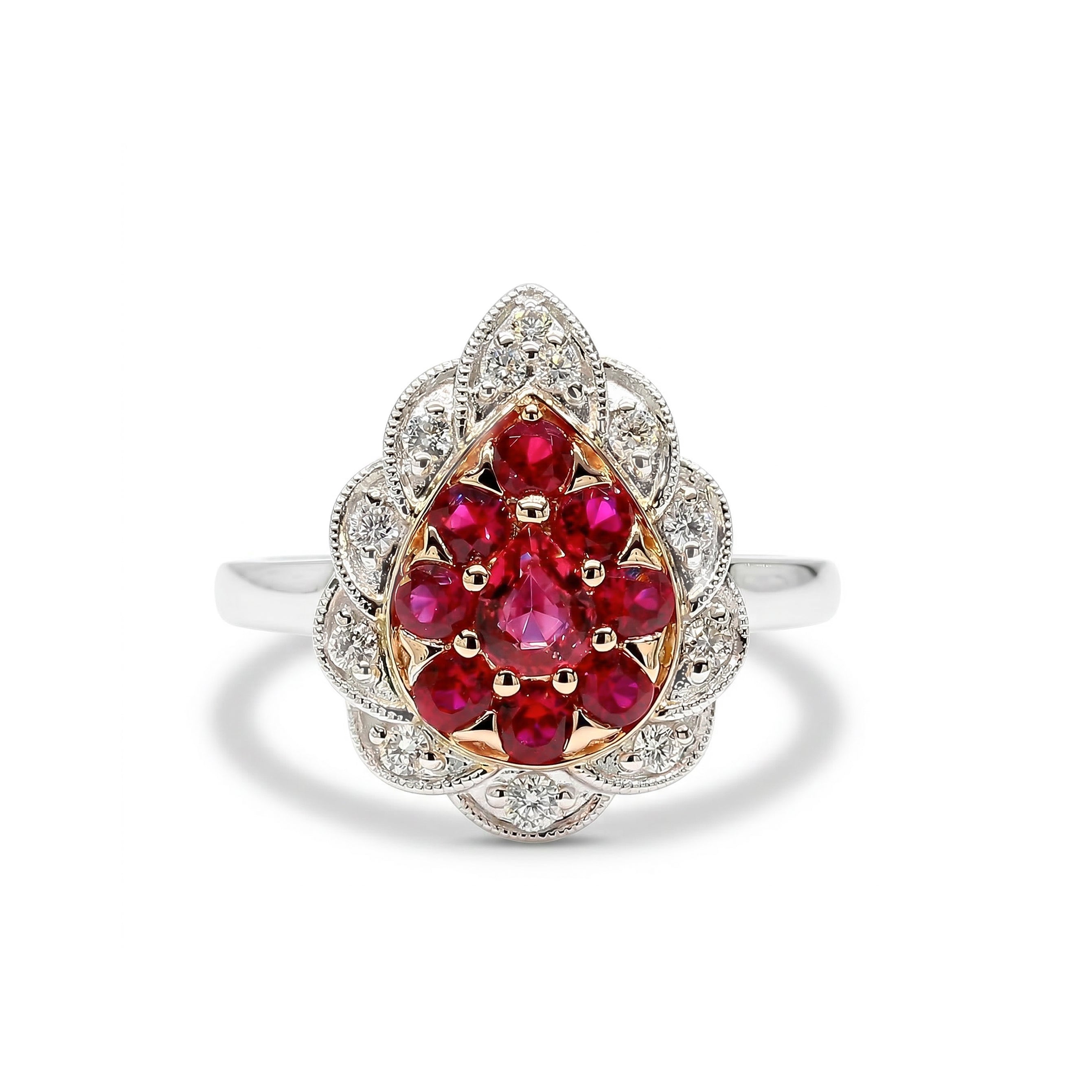Natural Ruby & White Diamond Ring product image 1