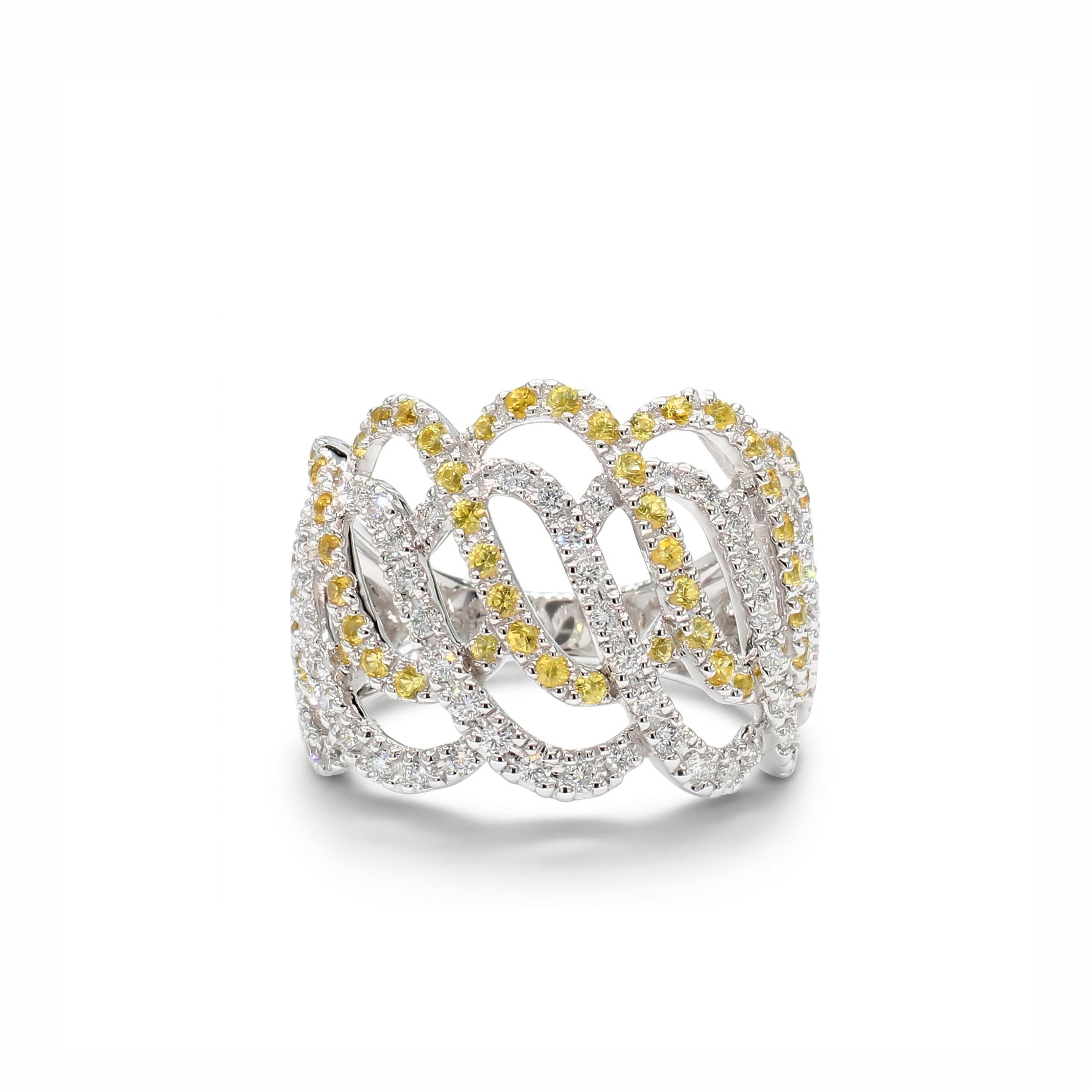 Natural Sapphire & Diamond Wave Band product image 1