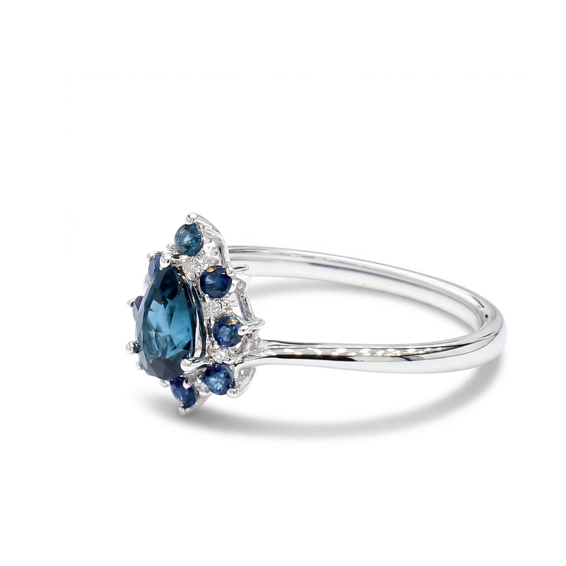 Natural Pear Sapphire & Diamond Ring product image 2