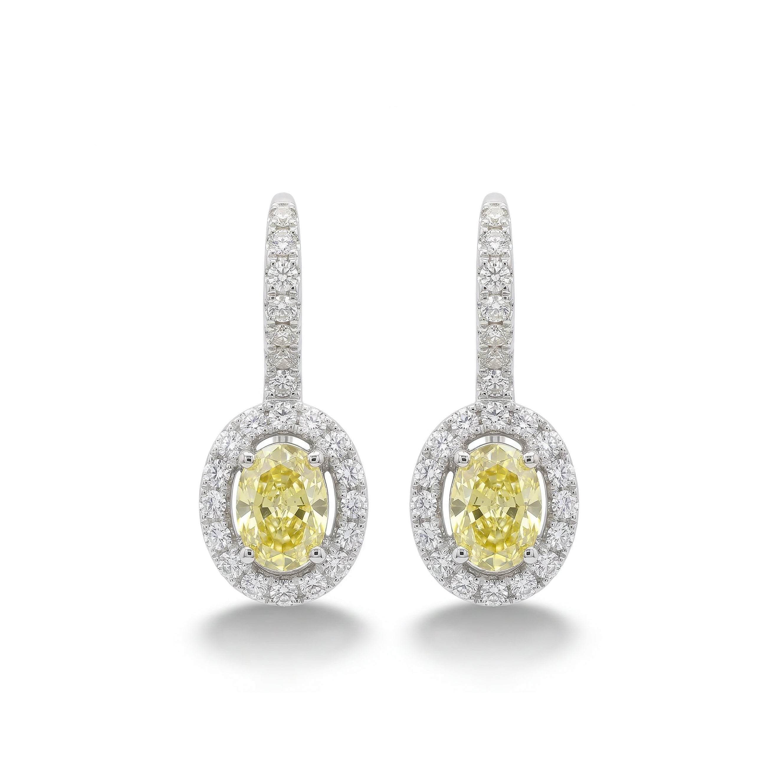 Natural Yellow Oval Diamond Drop Earring product image 1