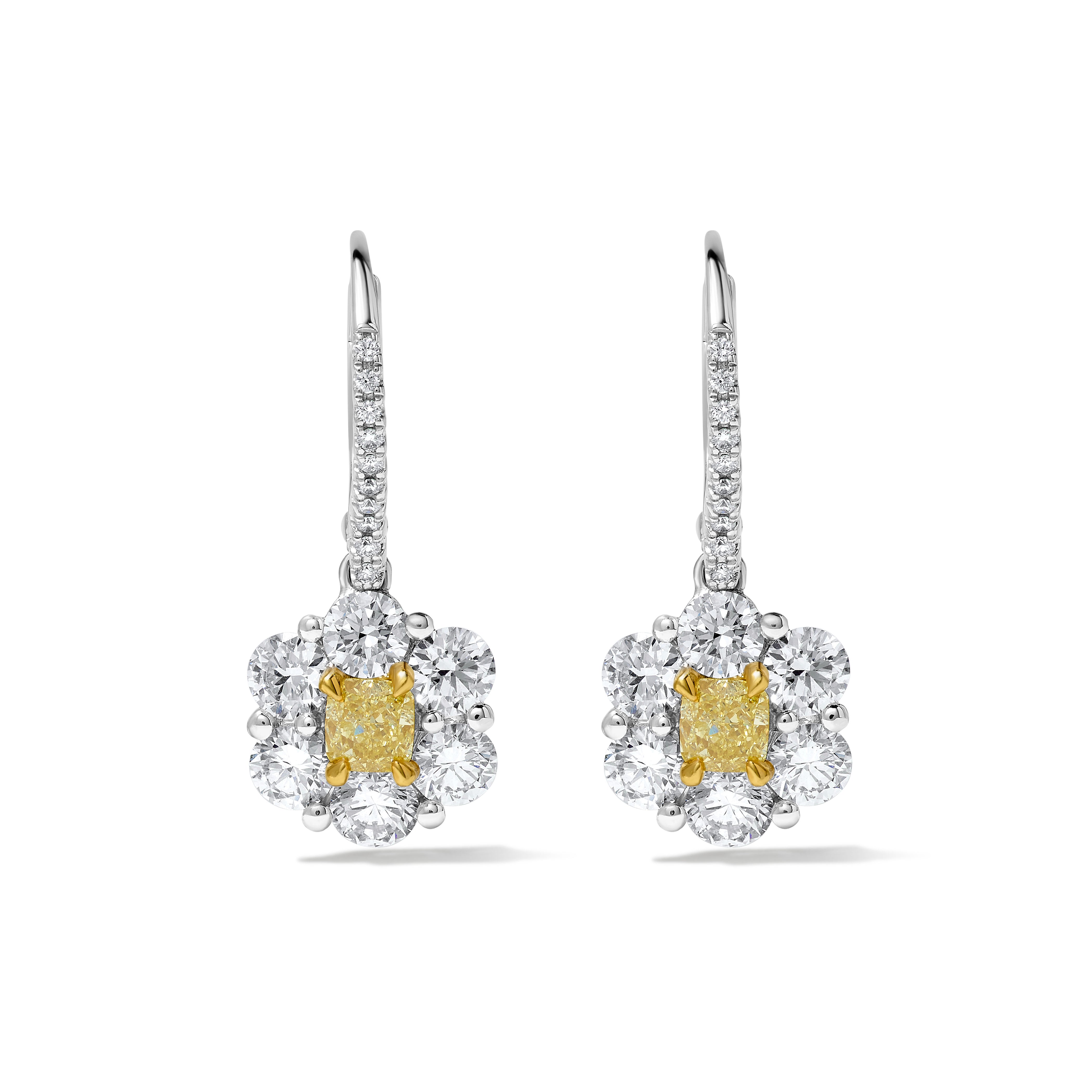 Yellow Cushion Diamond Earring SE0013GP
