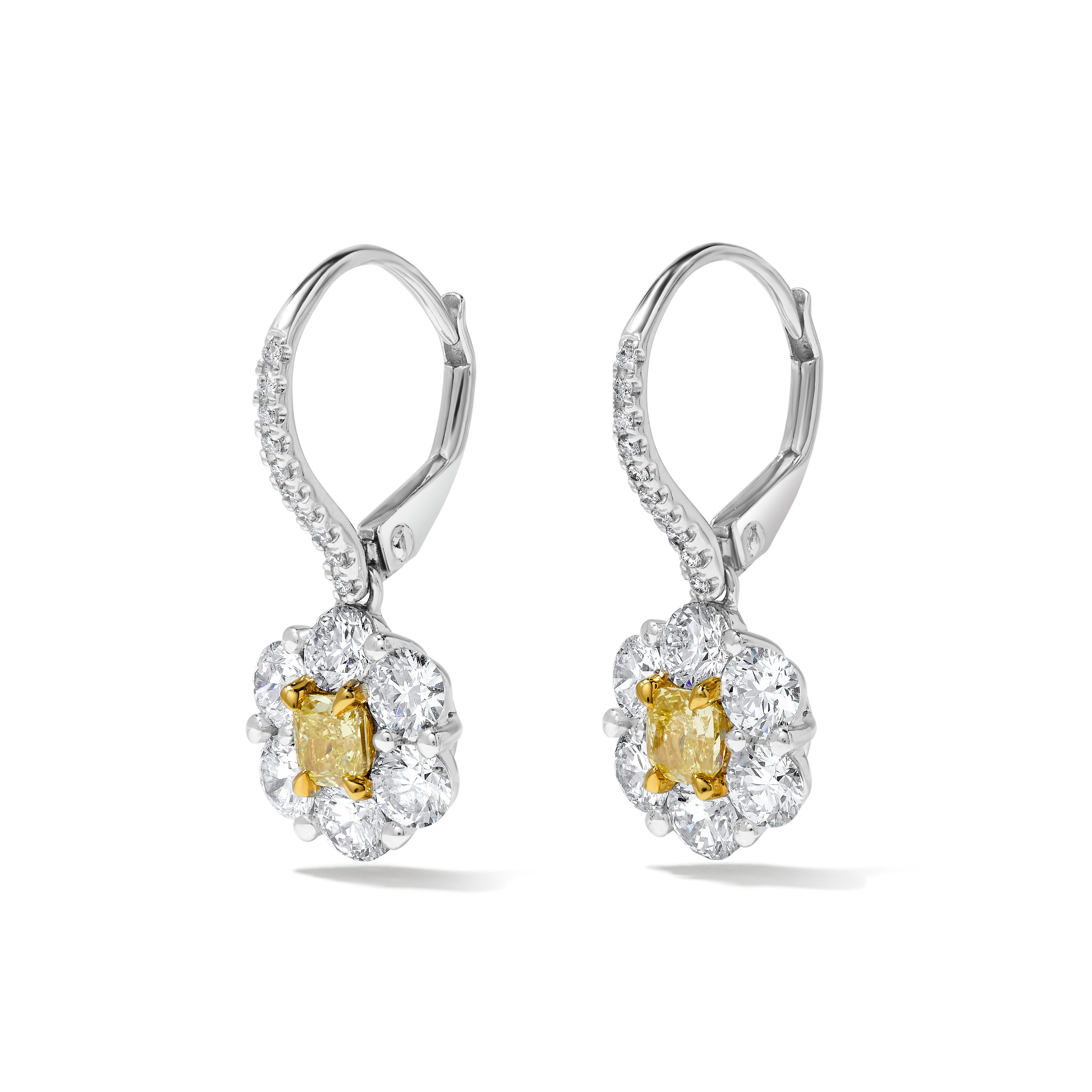 Yellow Cushion Diamond Earring SE0013GP