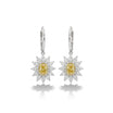 Natural Yellow Diamond Sunburst Drop Earrings product image 1