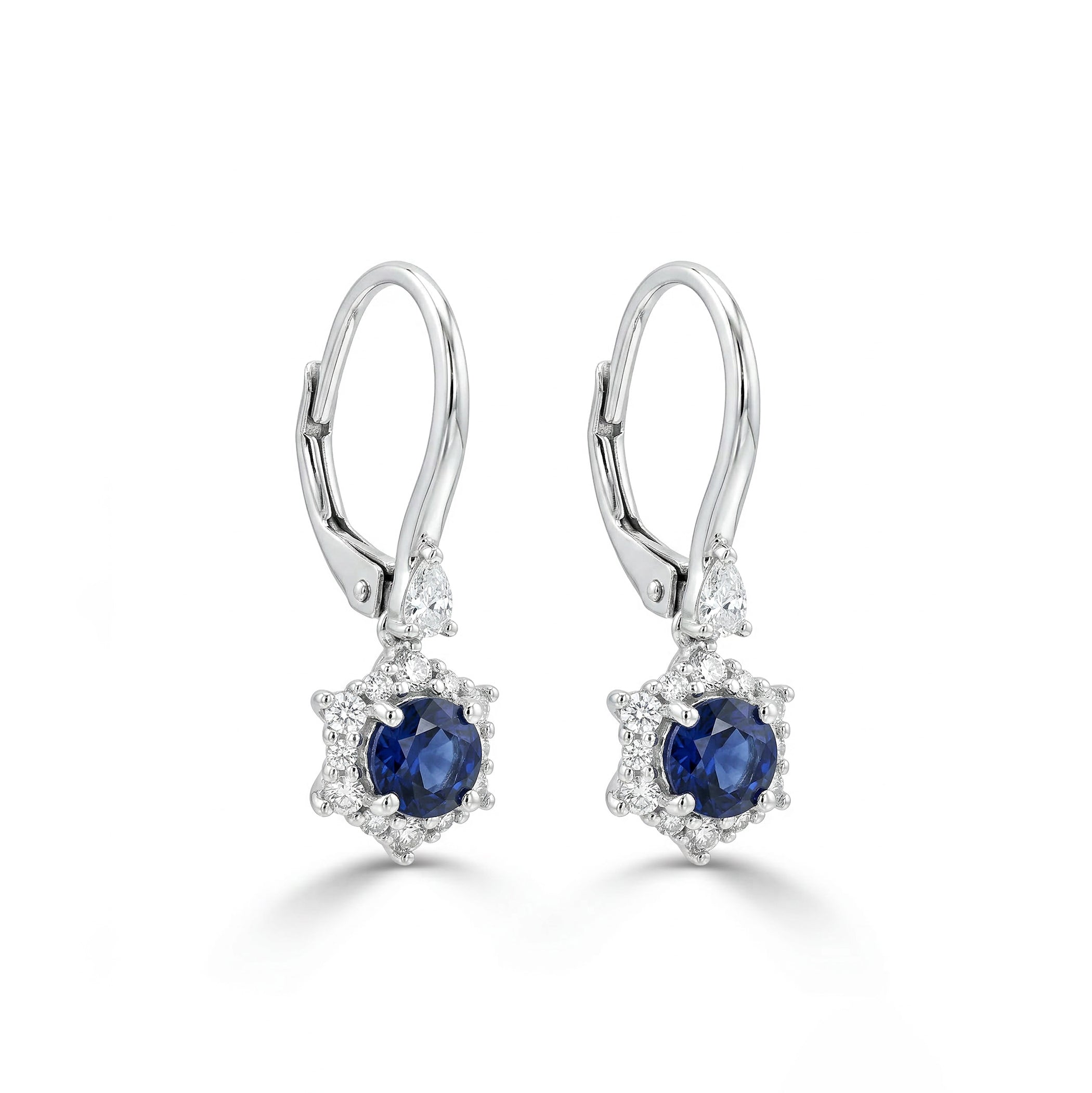 Natural Sapphire & Diamond Drop Earring product image 2