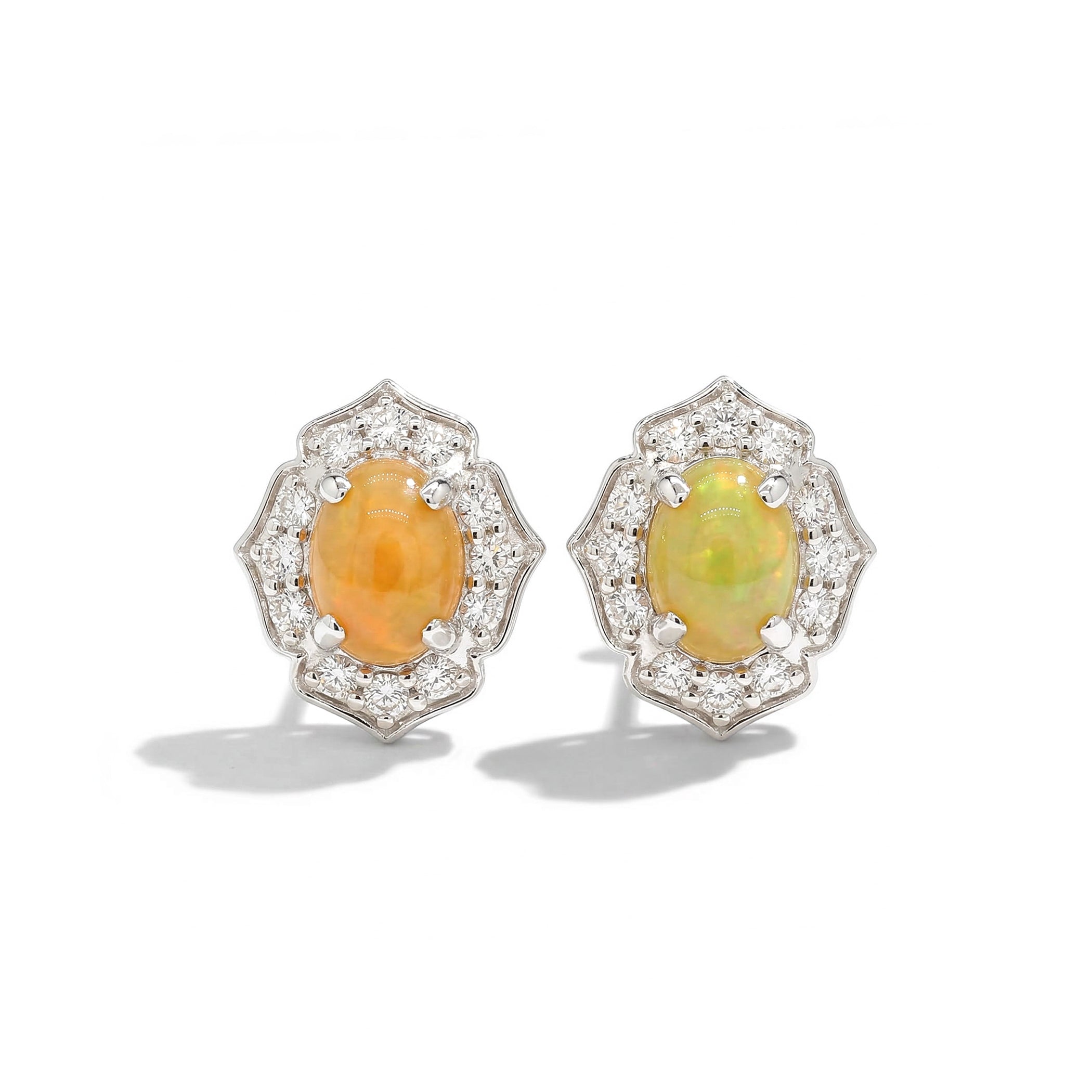 Natural Opal & Diamond Earrings product image 1
