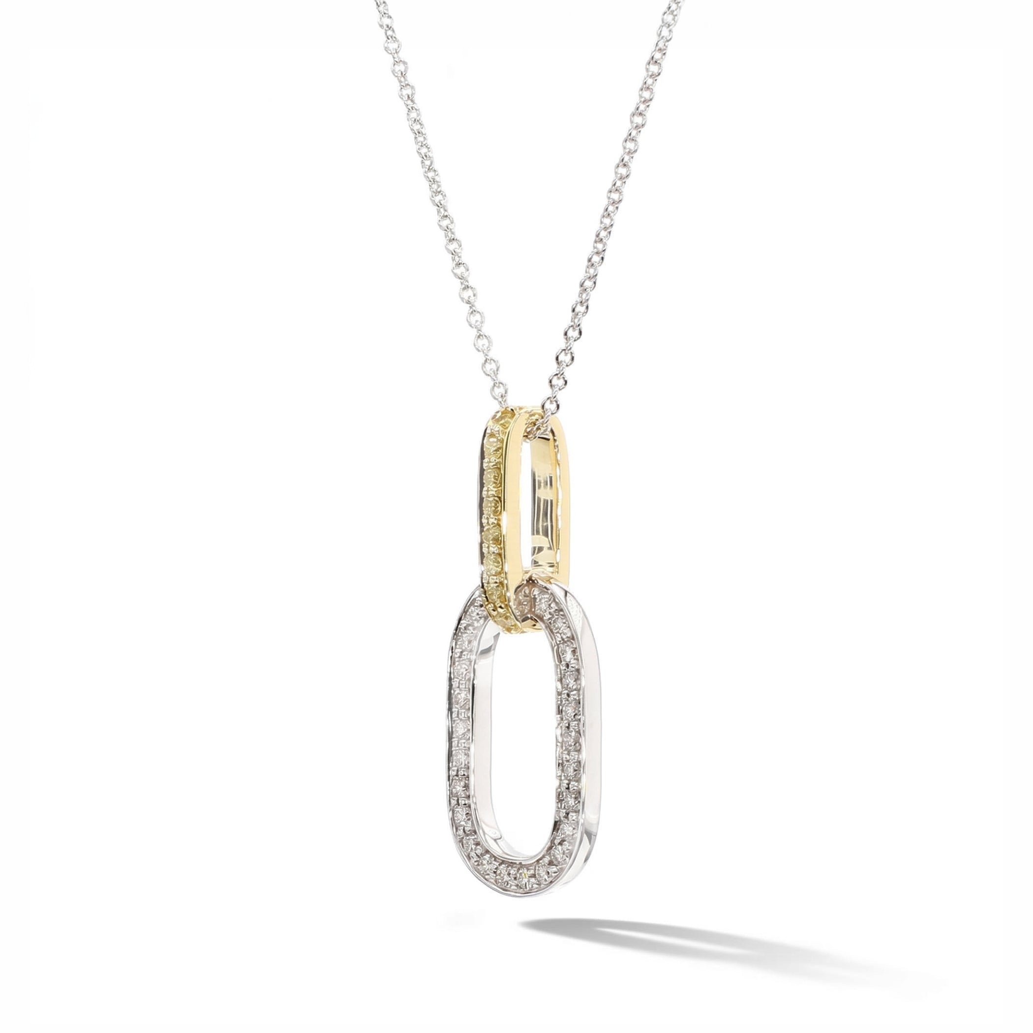 Natural Yellow & White Diamond Oval Pendant product image 2