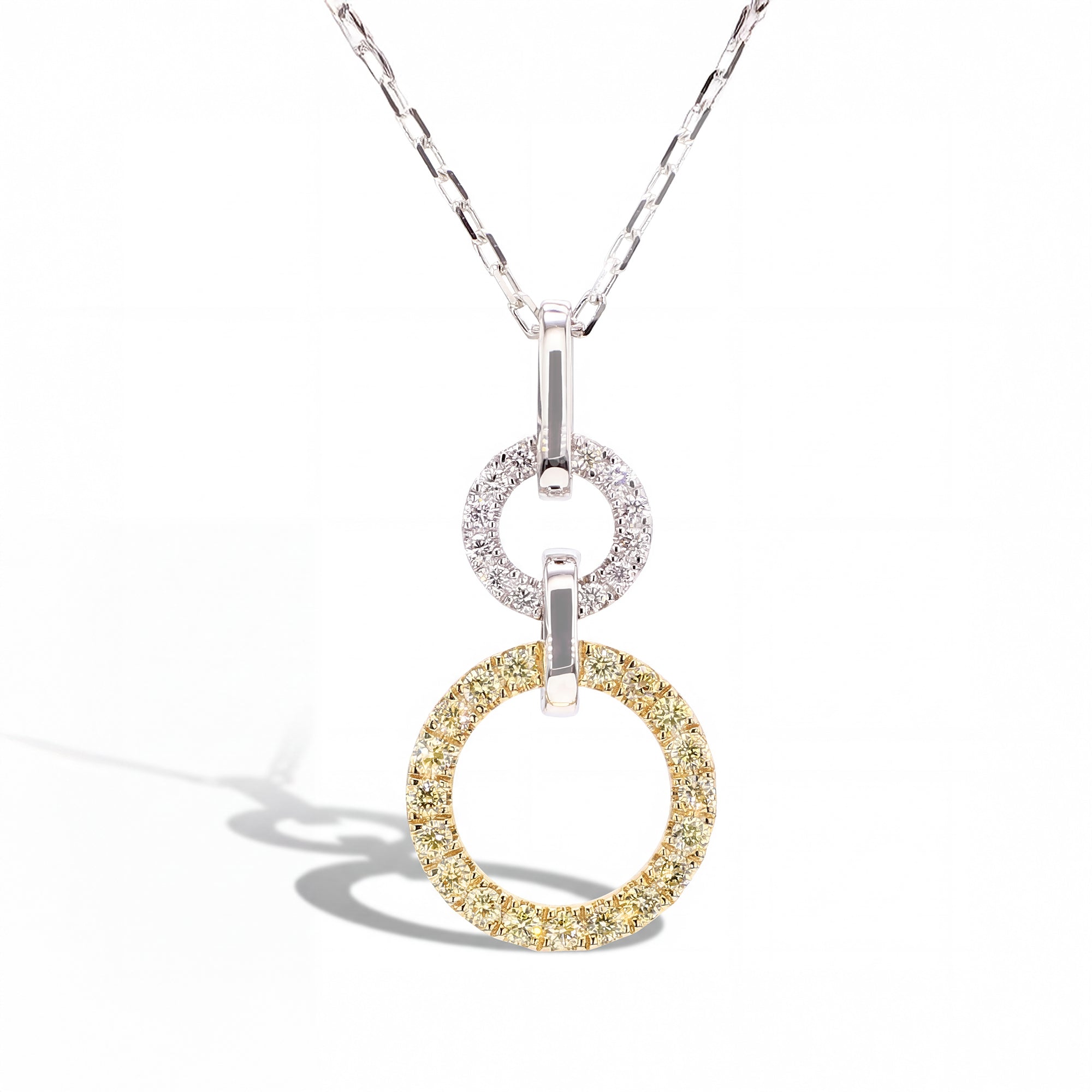 Natural Yellow Round Diamond Pendant product image 1