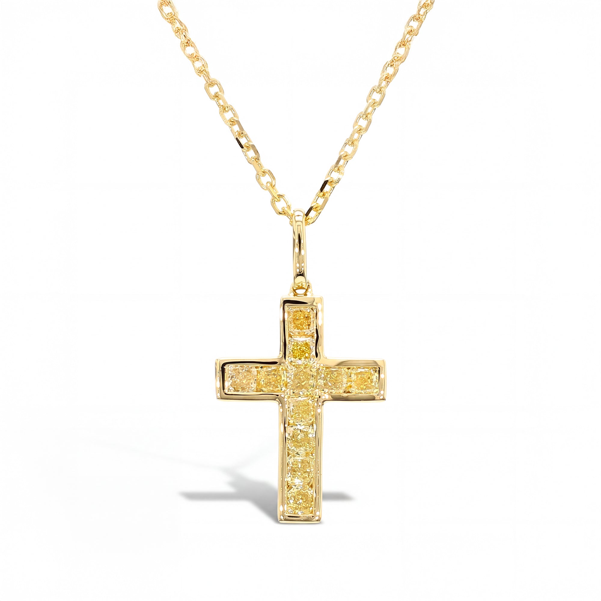 Natural Yellow Radiant Diamond Pendant product image 1