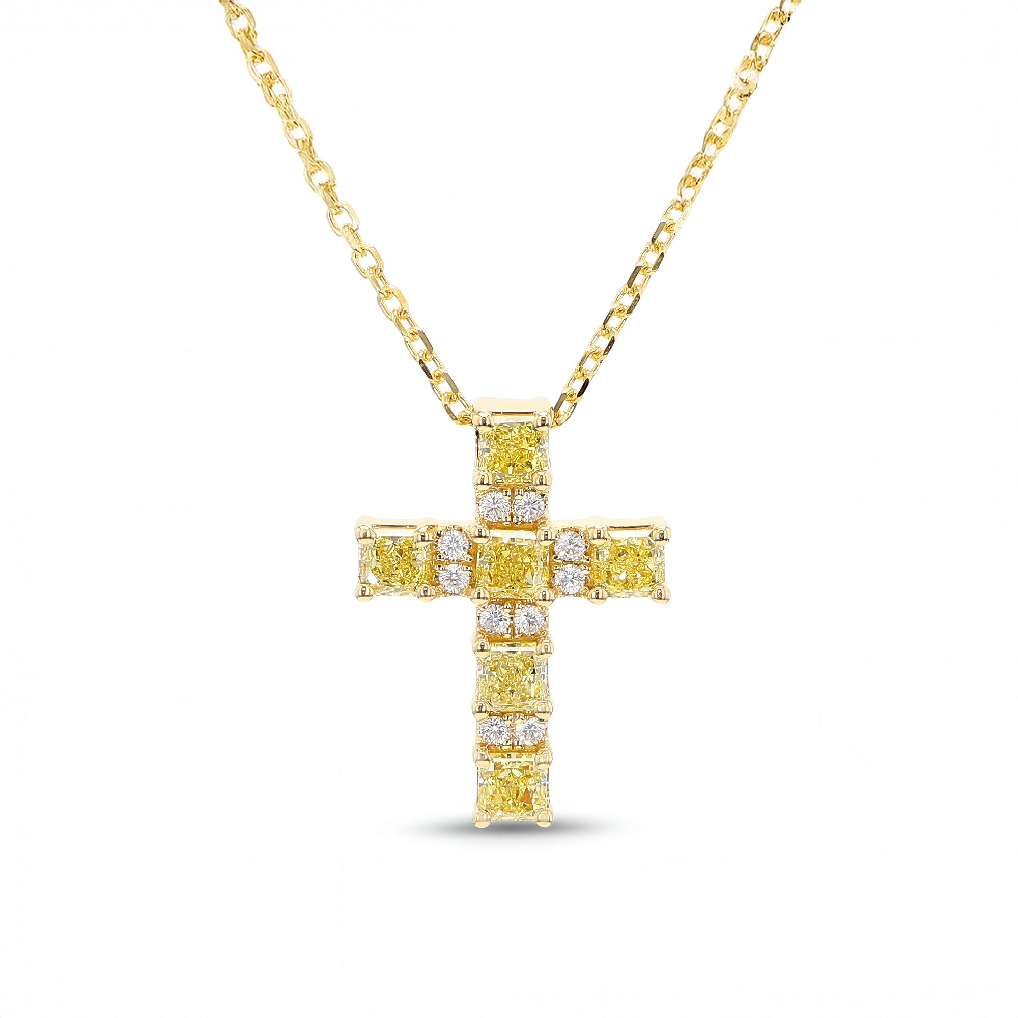 Natural Yellow Cushion Diamond Pendant product image 1