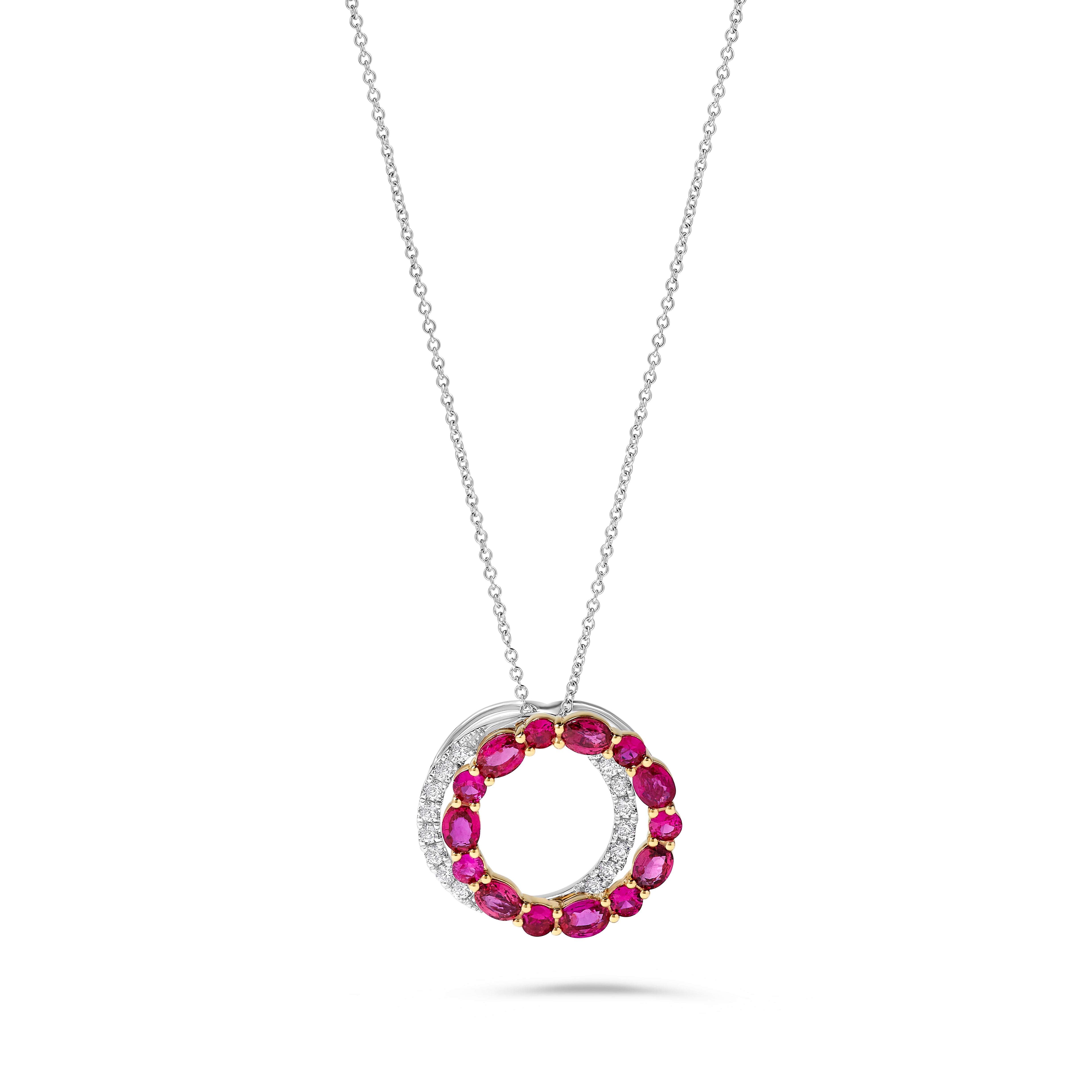 Oval Cut Ruby & Diamond Pendant SPC070GP