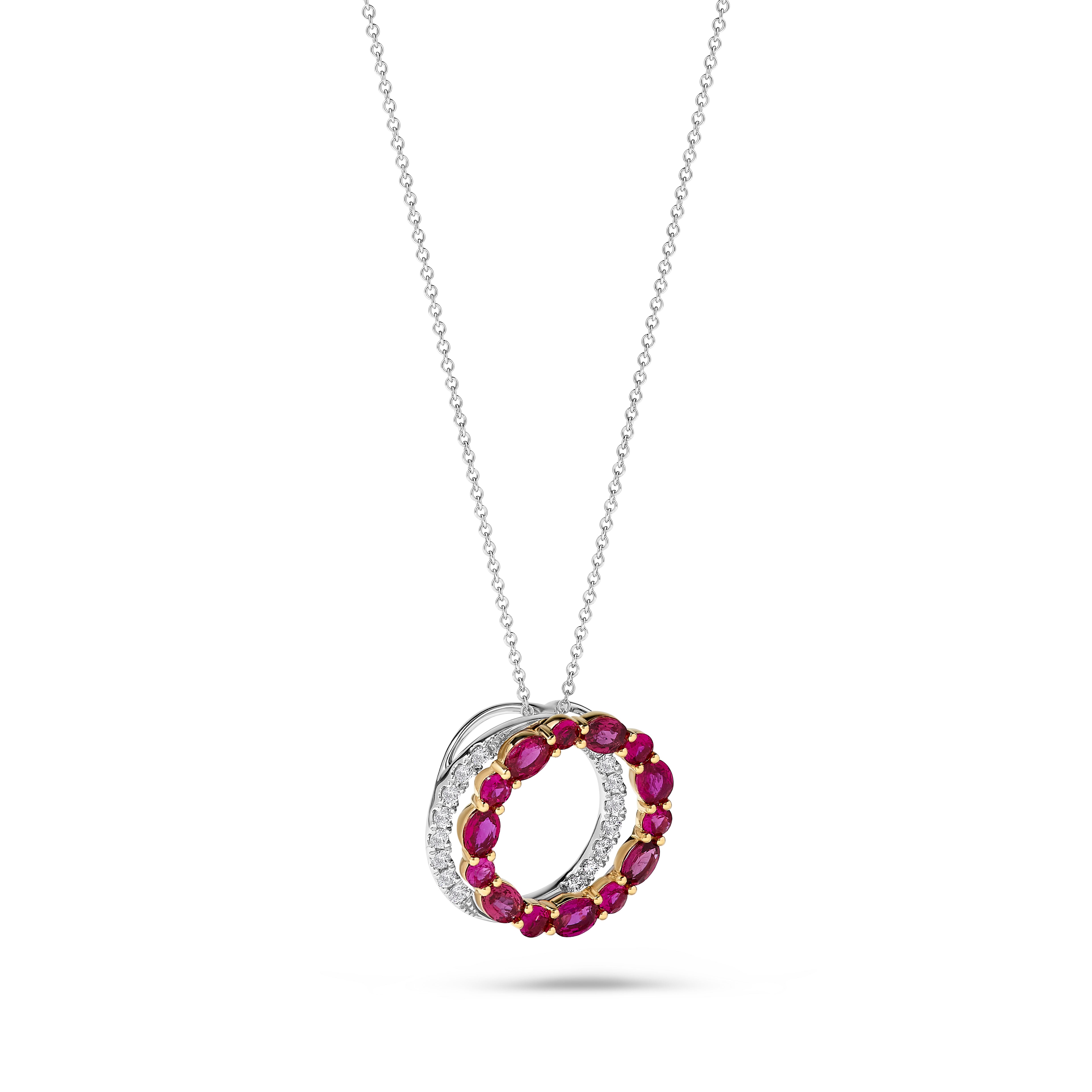 Oval Cut Ruby & Diamond Pendant SPC070GP