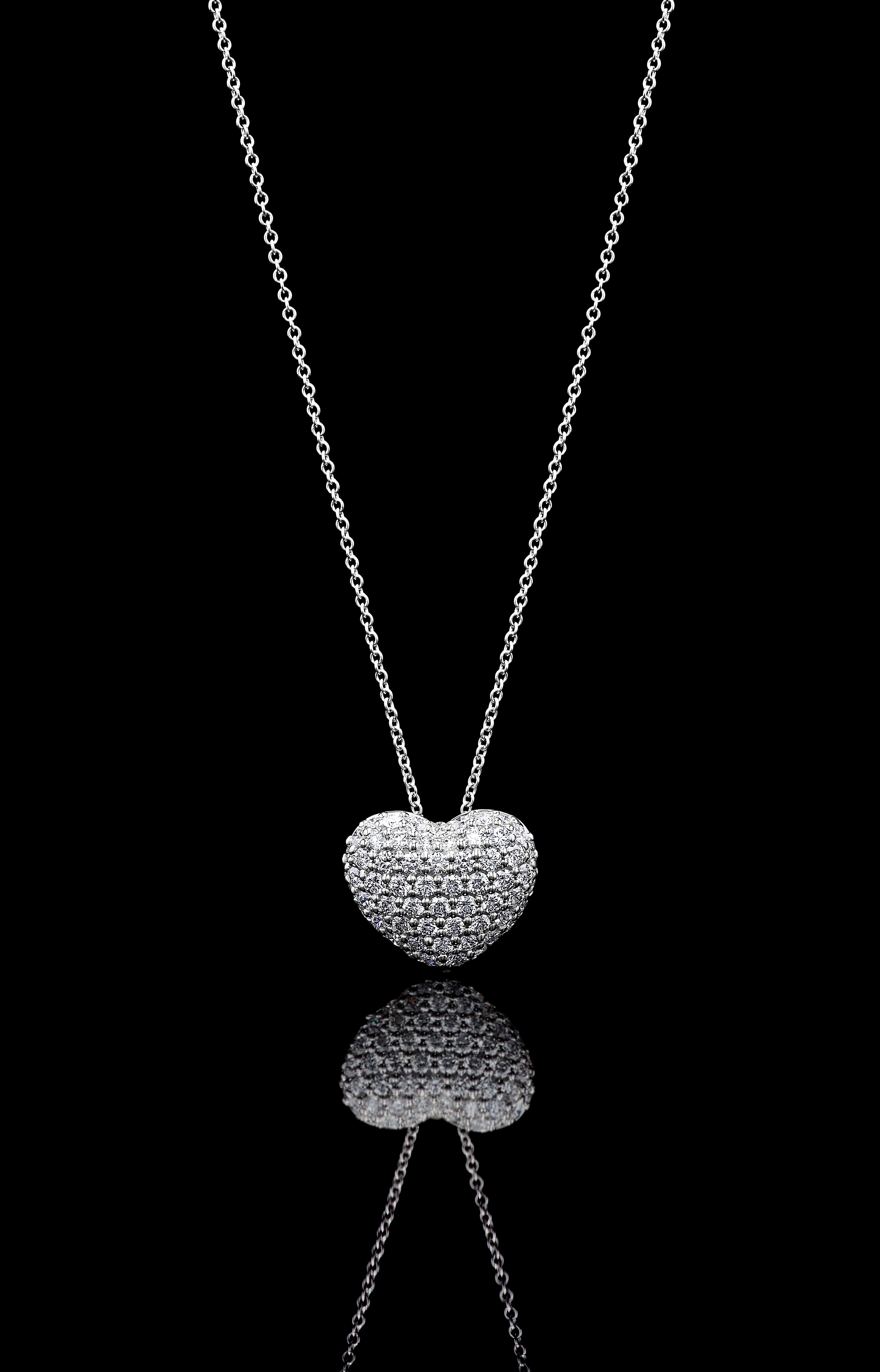 White Round Cut Diamond Pendant SPW018GP