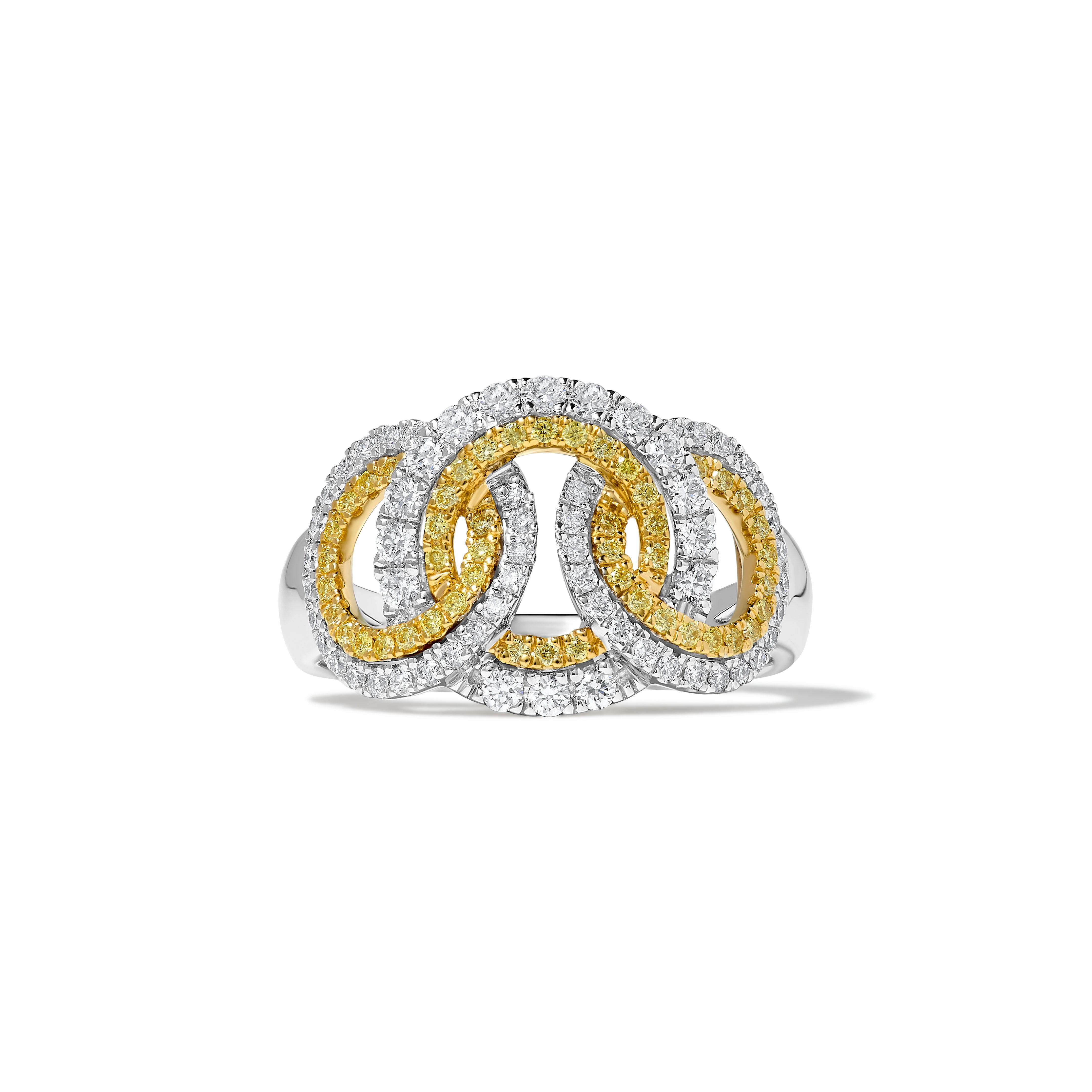 Yellow & White Round Diamond Ring SR0090GP