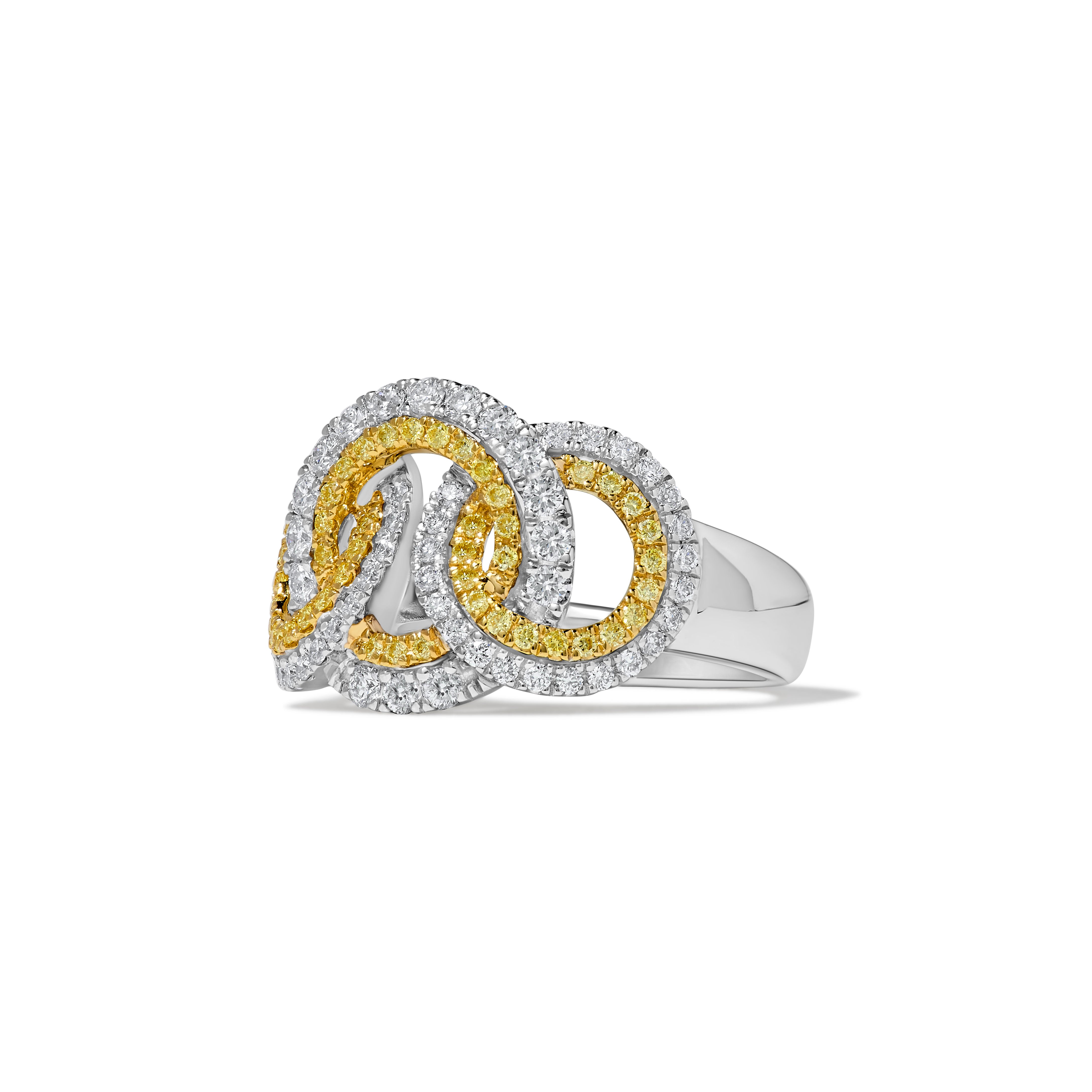 Yellow & White Round Diamond Ring SR0090GP