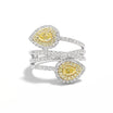 Natural Yellow Pear Diamond Crossover Ring product image 1