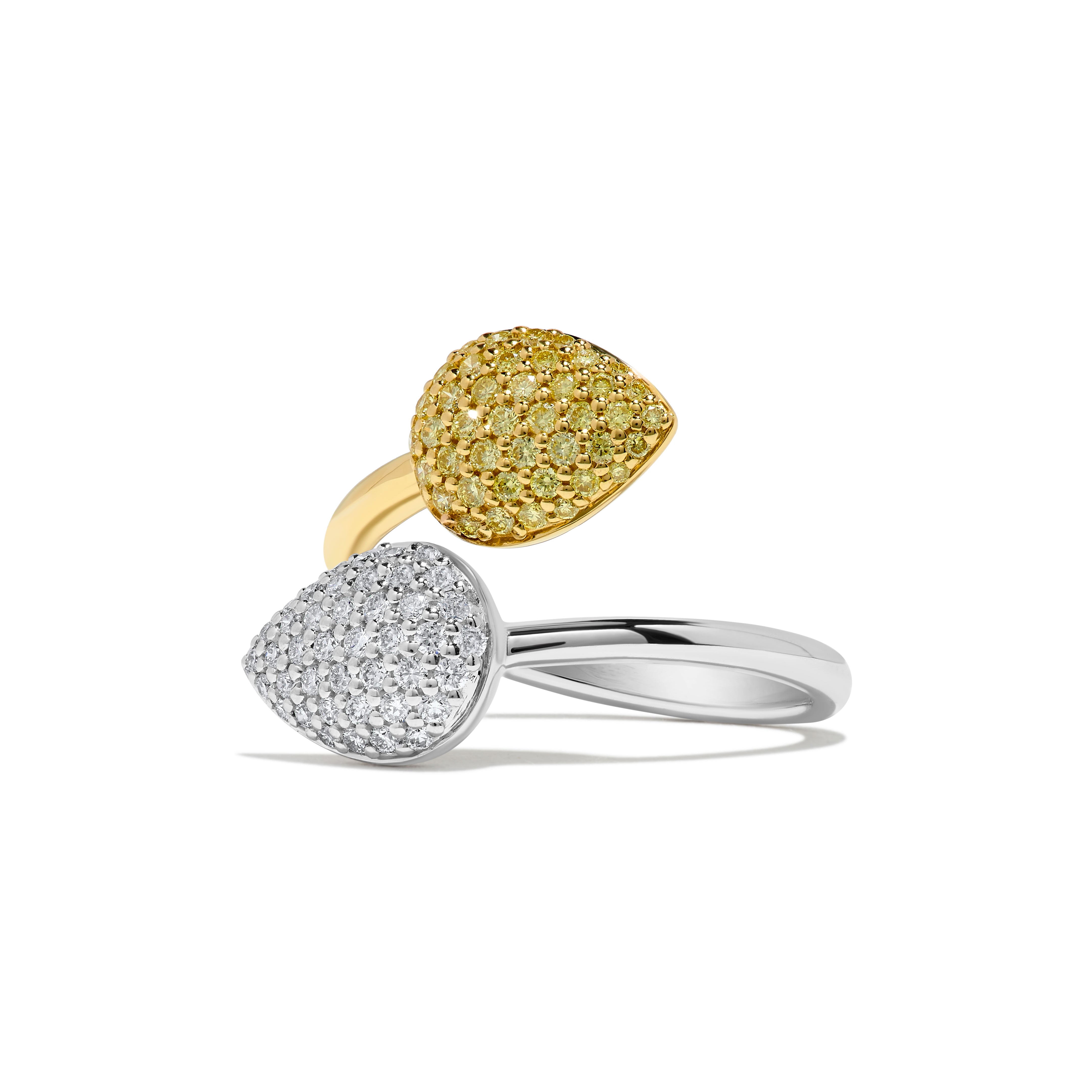Yellow & White Round Diamond Ring SR0101GP