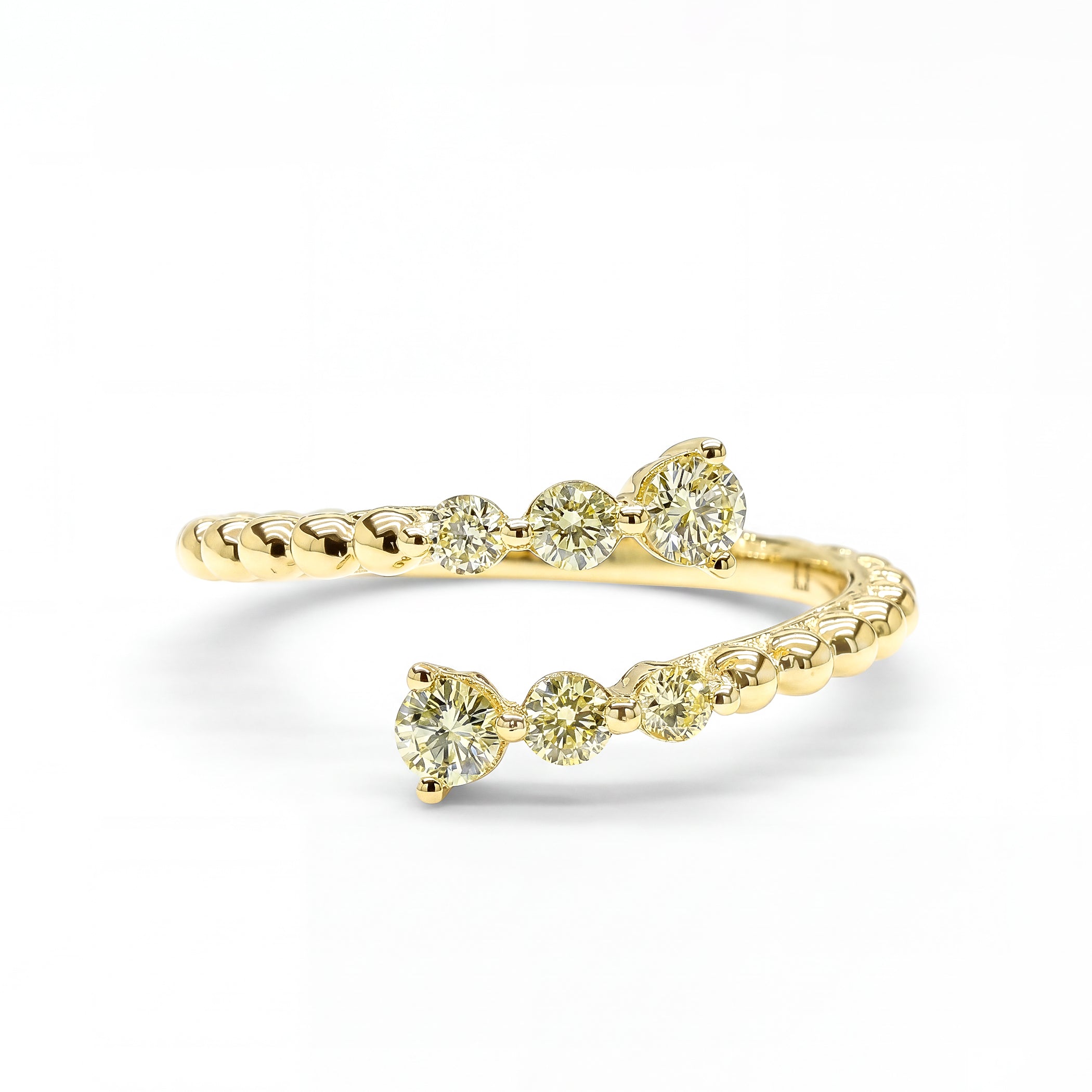 Natural Yellow Diamond Crossover Ring product image 1