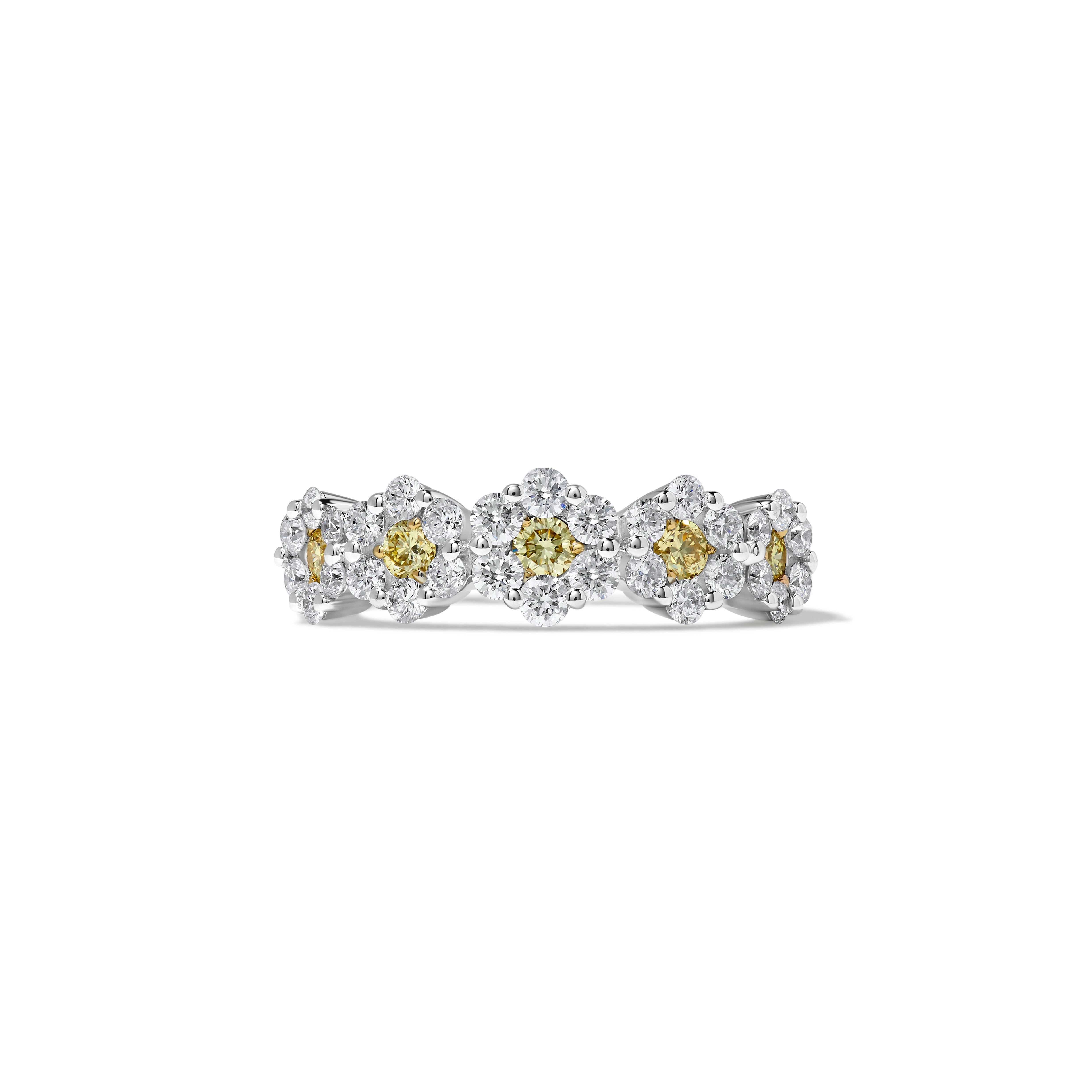 Yellow & White Round Diamond Ring SR0106GP