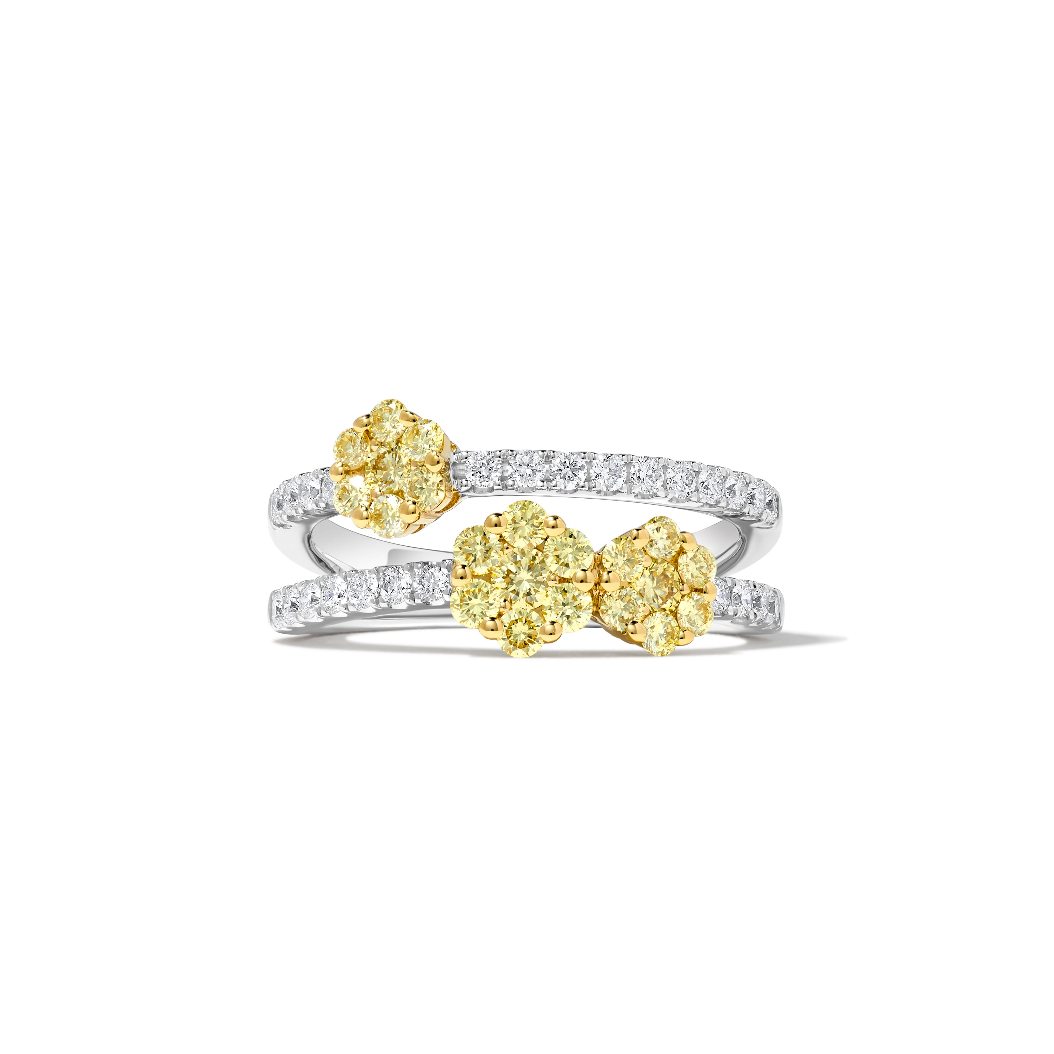 Yellow & White Round Diamond Ring SR0108GP