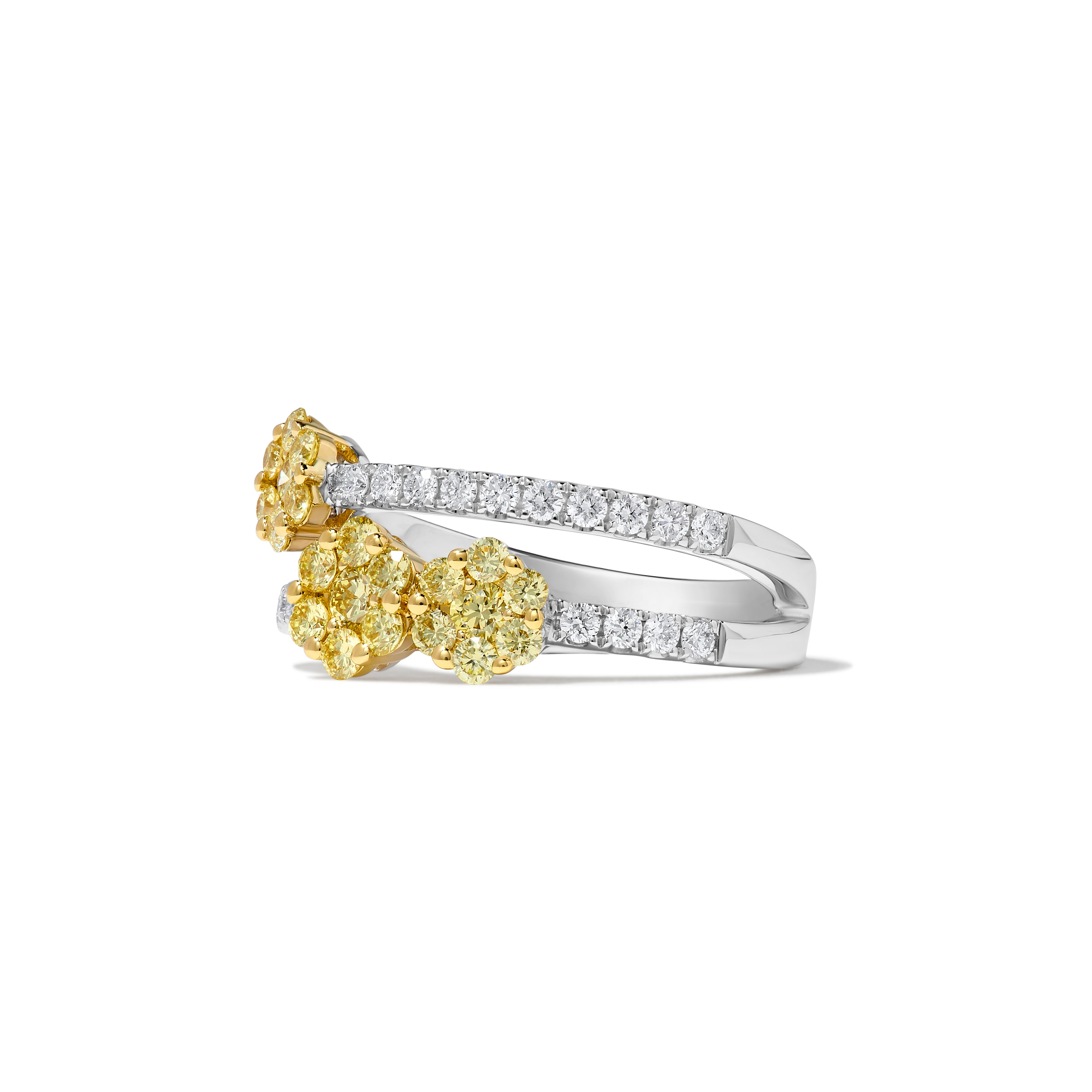 Yellow & White Round Diamond Ring SR0108GP