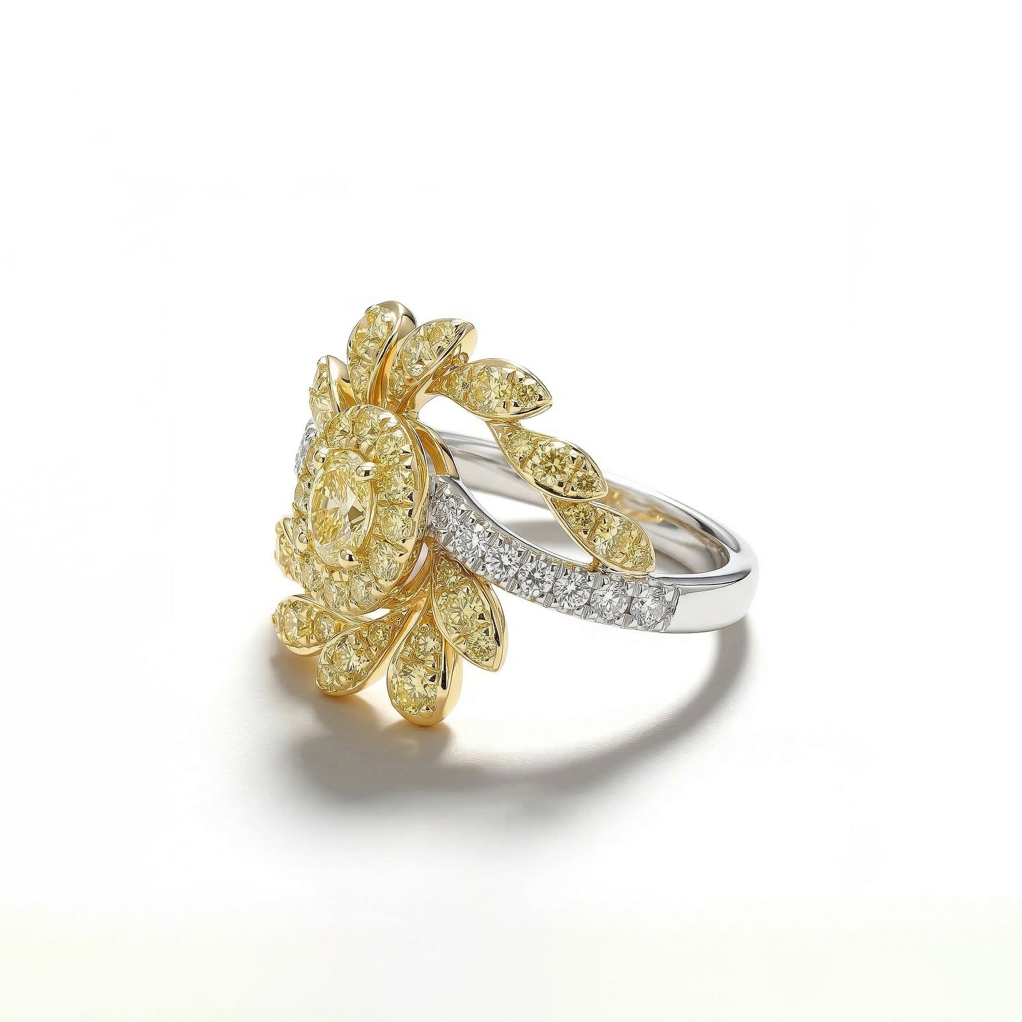 Natural Yellow Oval Diamond Ring product image 2