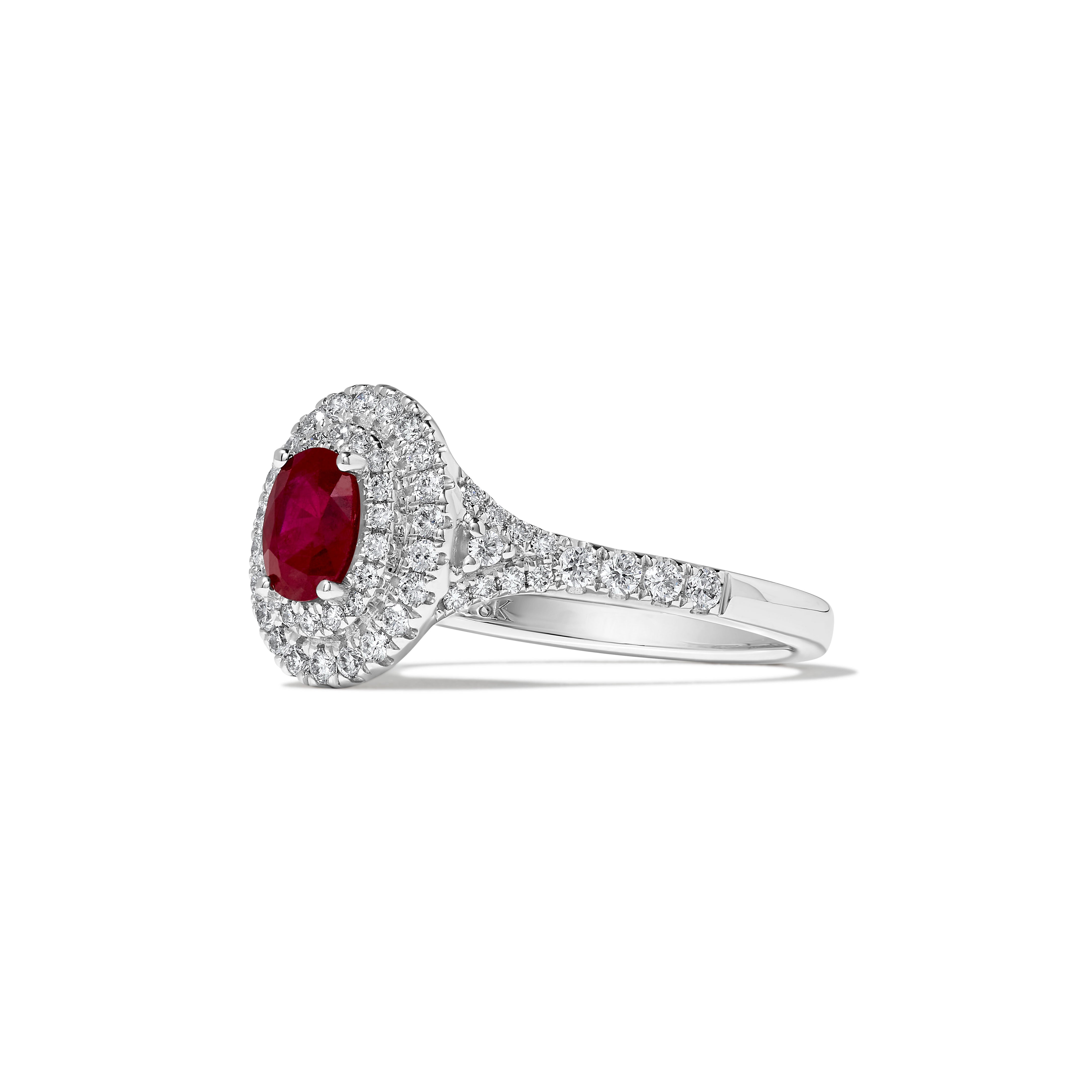 Oval Ruby and White Diamond Ring SRC013GP