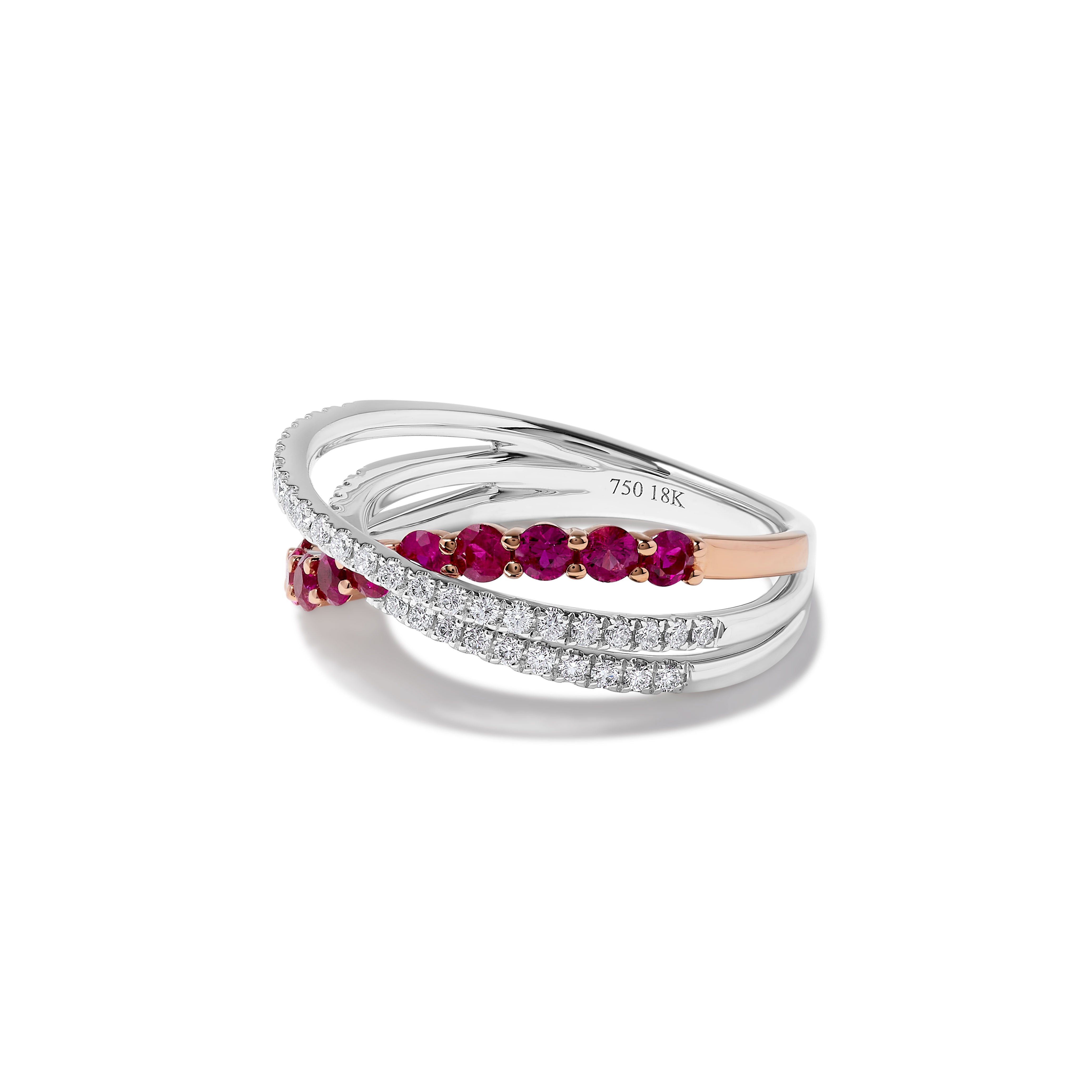 Round Cut Ruby & Diamond Ring SRC054GP