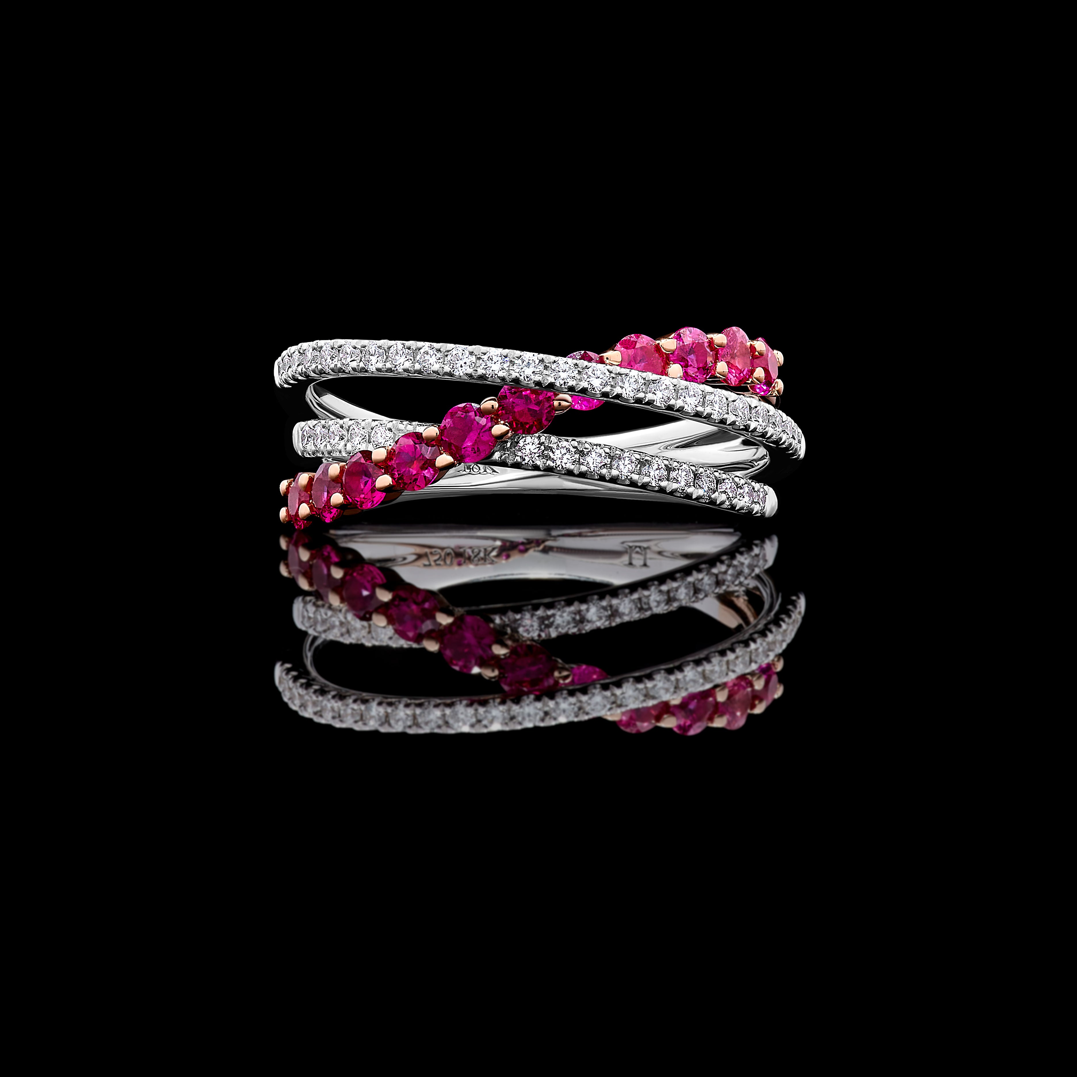 Round Cut Ruby & Diamond Ring SRC054GP