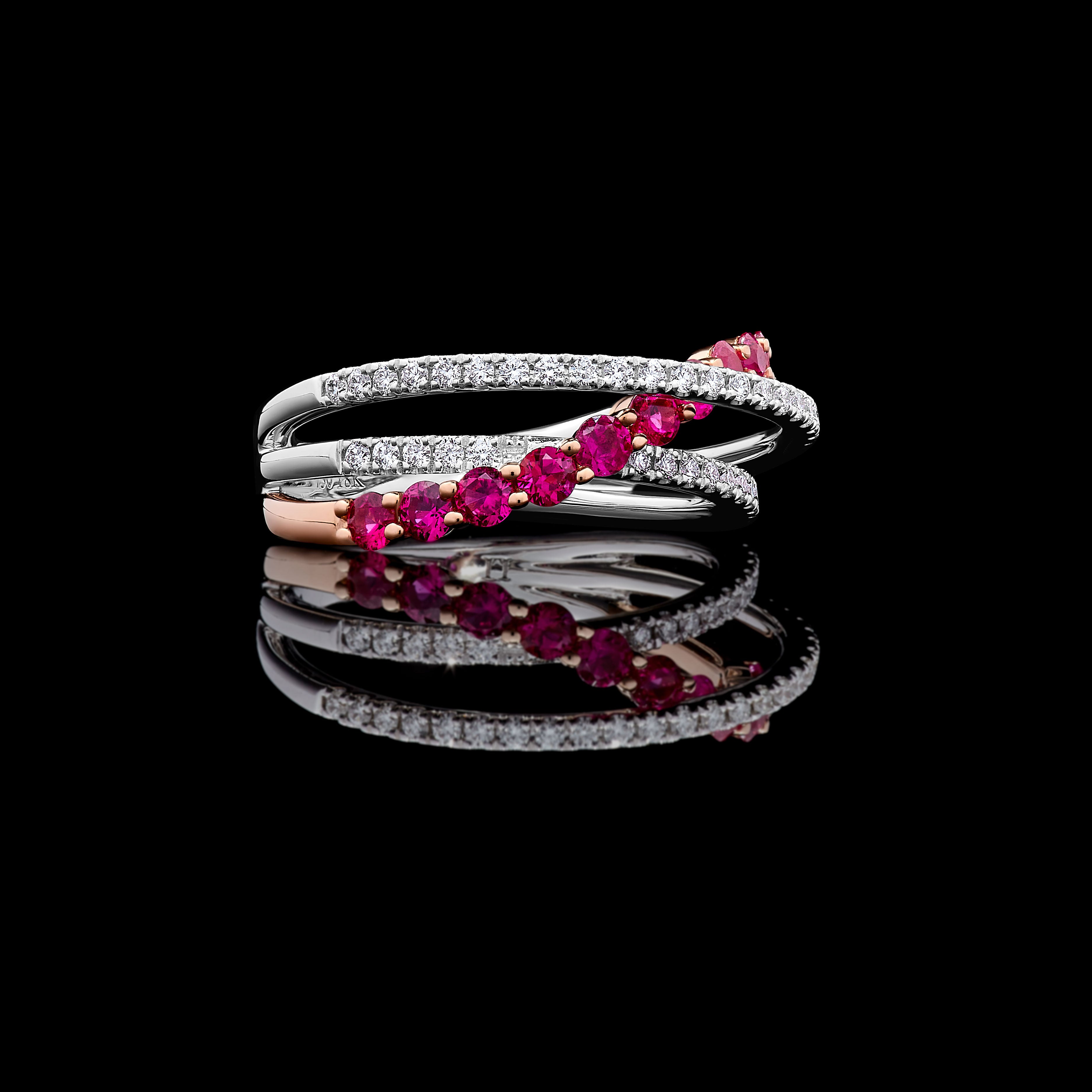 Round Cut Ruby & Diamond Ring SRC054GP