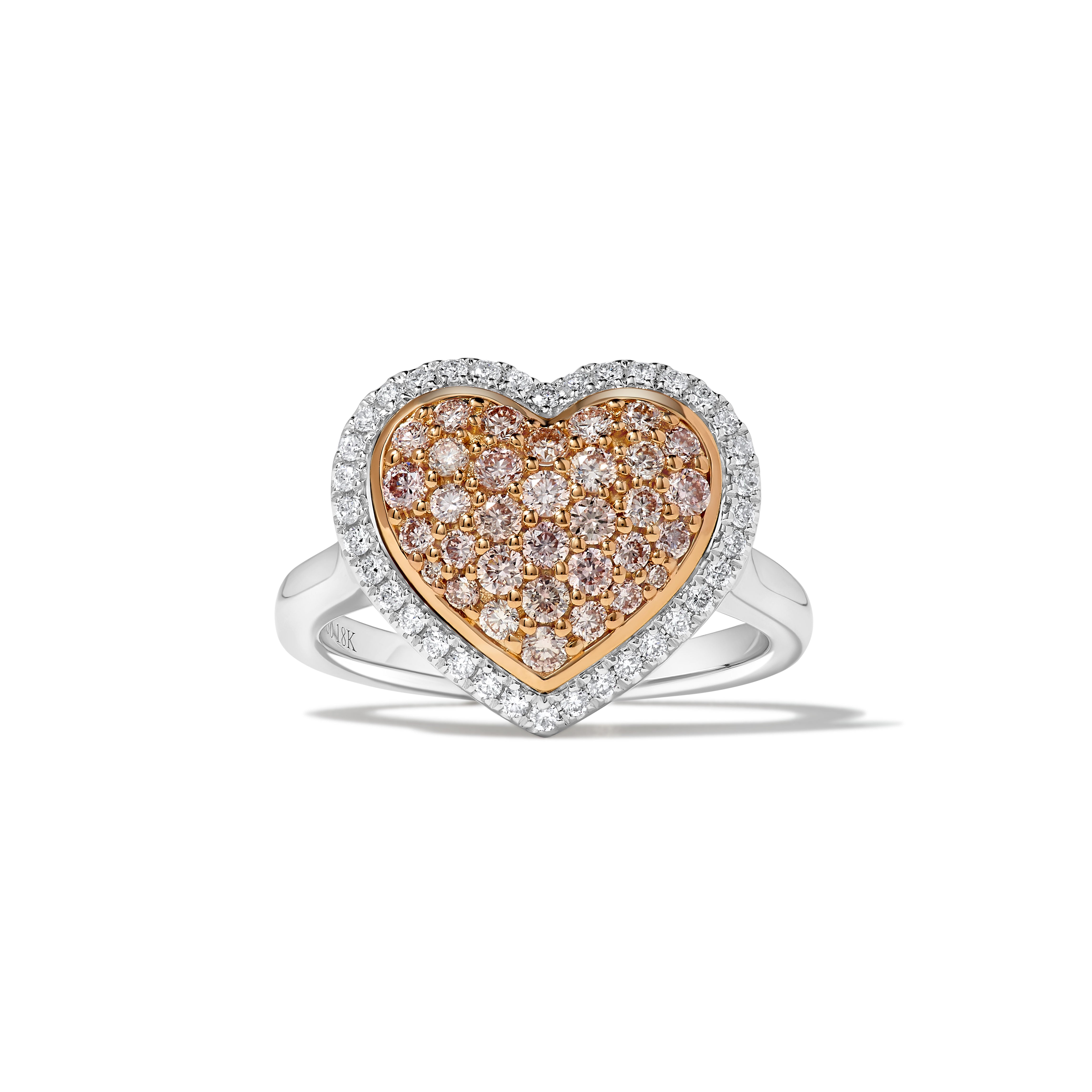 Pink & White Round Diamond Ring SRP005GP