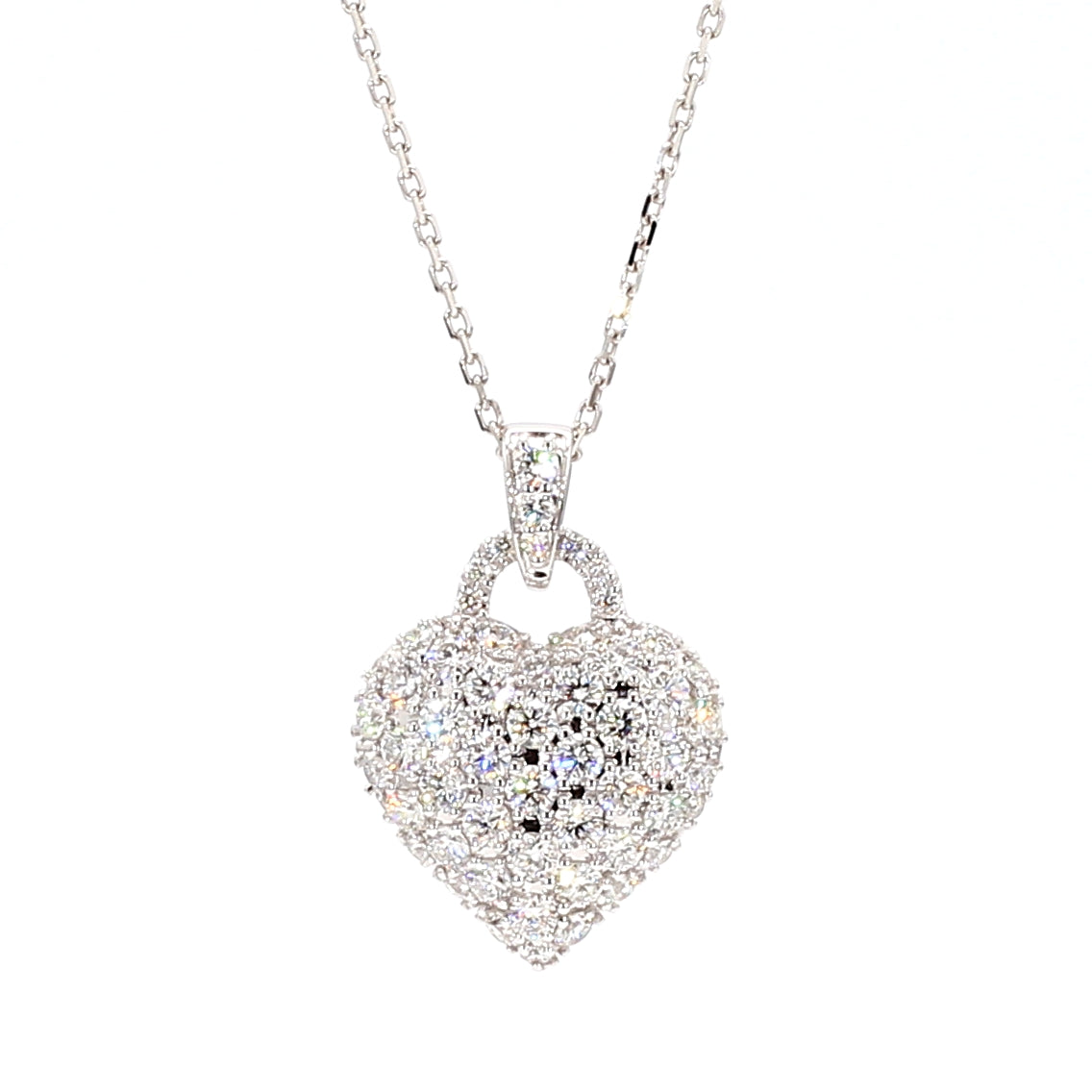 Natural White Round Diamond Pendant