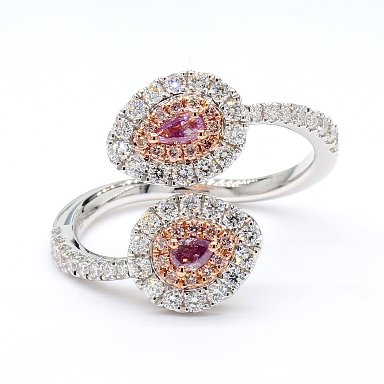 Natural Purple Pear Diamond Ring GIA Certified product image 1