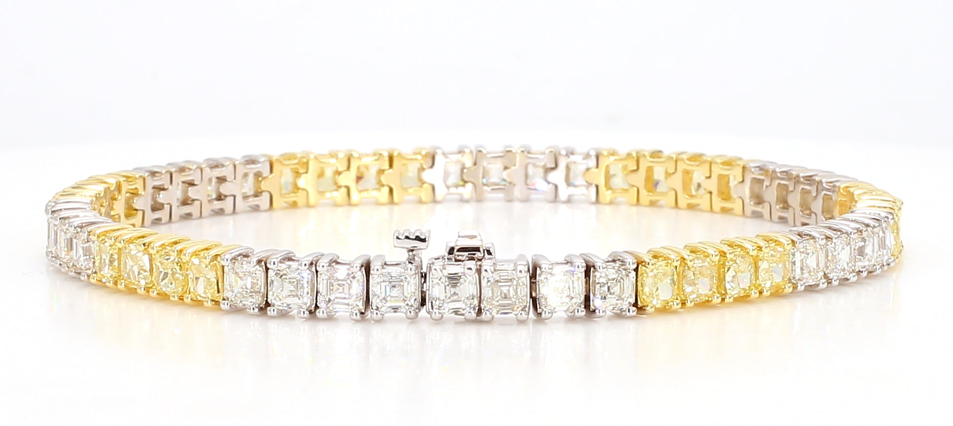 Natural Yellow Cushion Diamond Bracelet