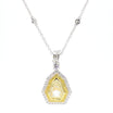 Natural Yellow Shield Diamond Necklace GIA Certified product image 1