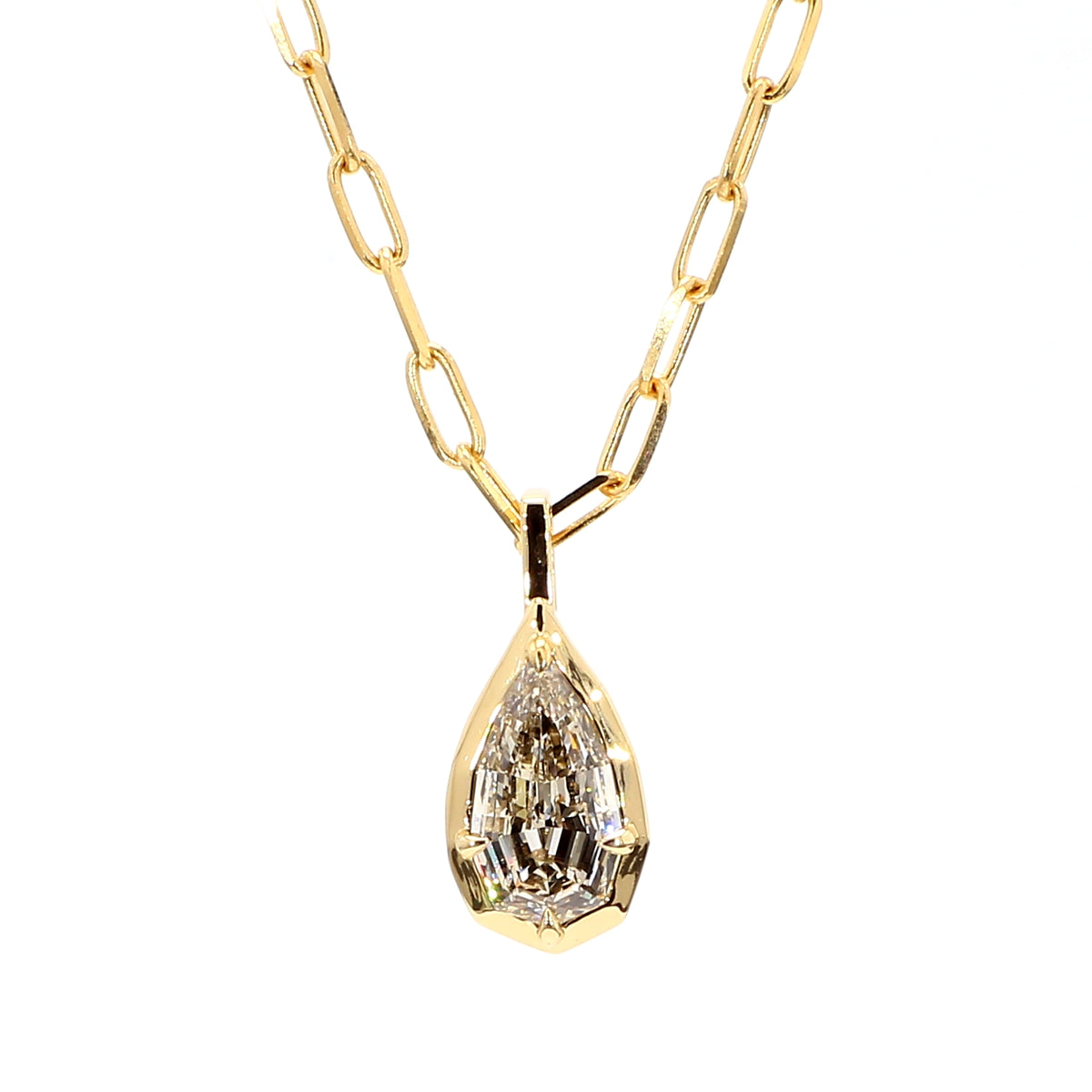 Natural Yellow Kite Diamond Necklace | GIA Certified