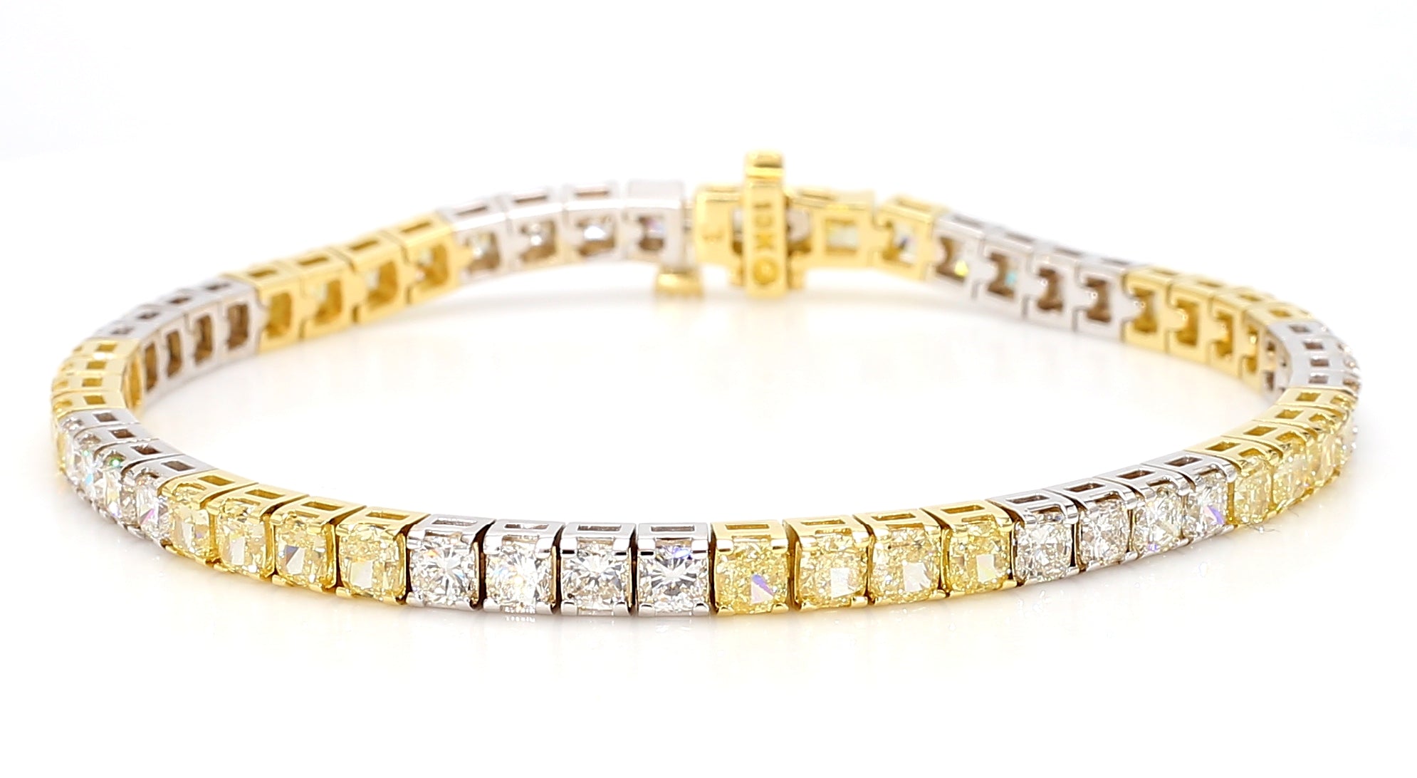 Natural Yellow Cushion Diamond Bracelet
