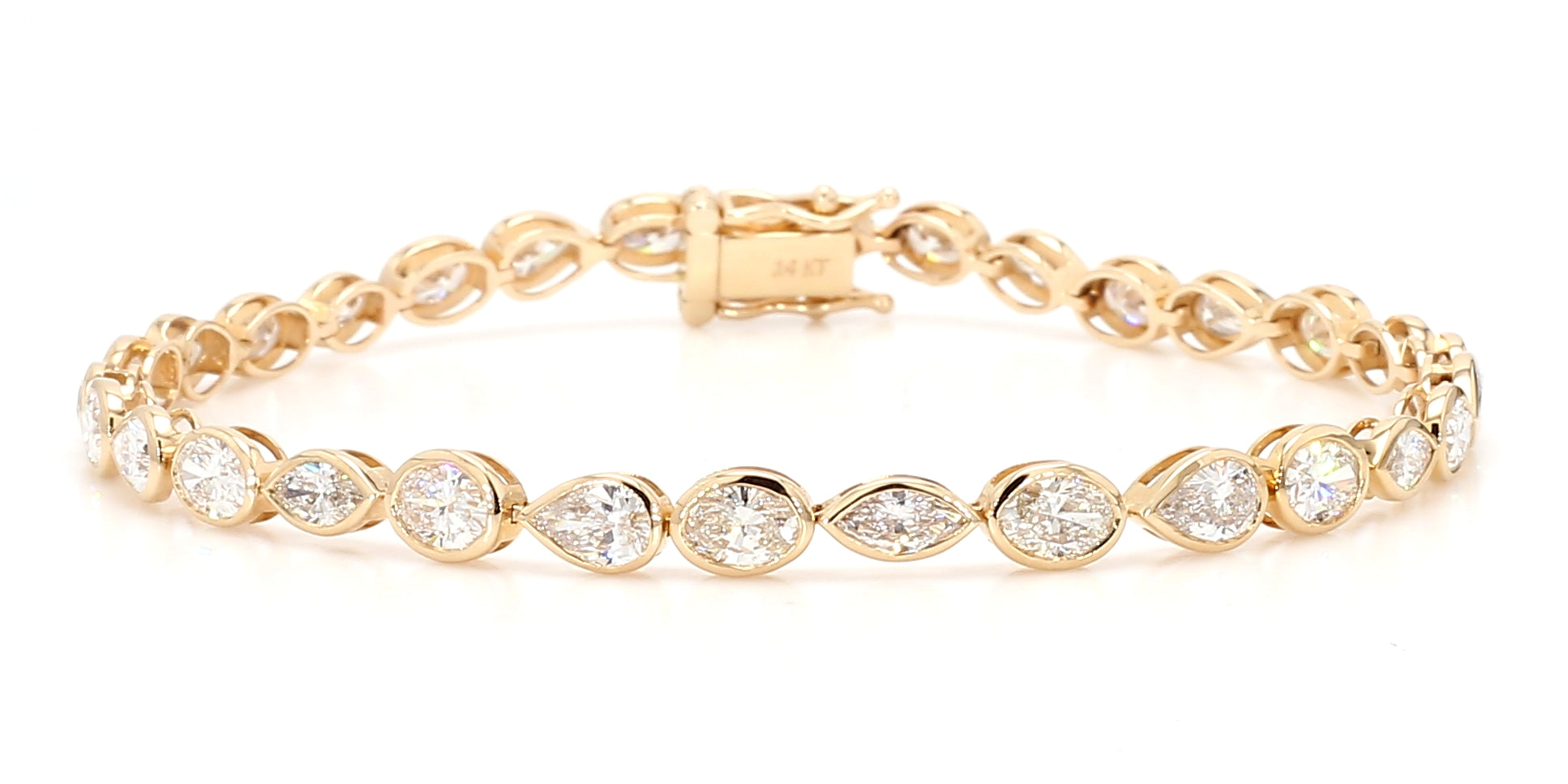 Natural White Oval Diamond Bracelet