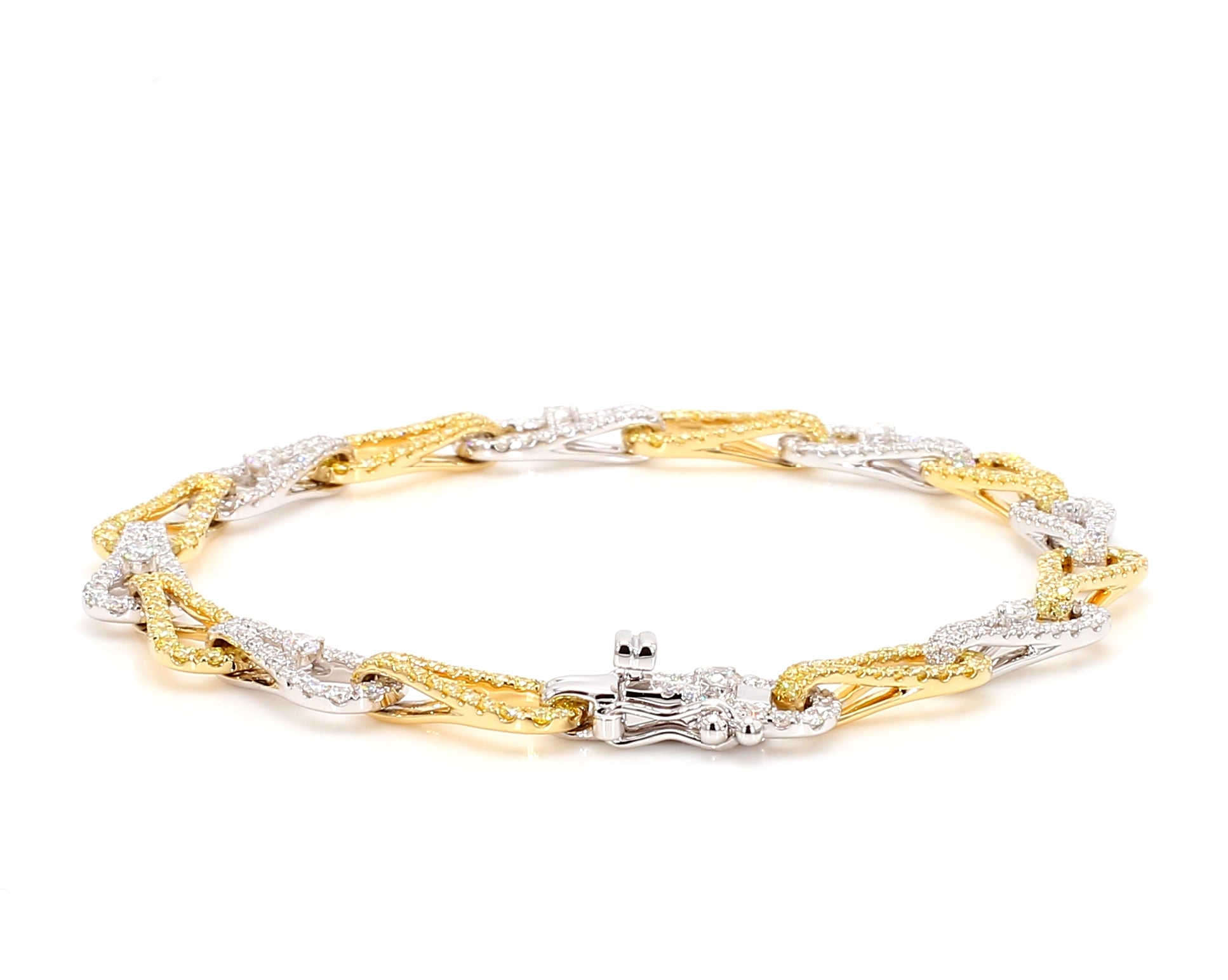 Natural Yellow Round Diamond Bracelet
