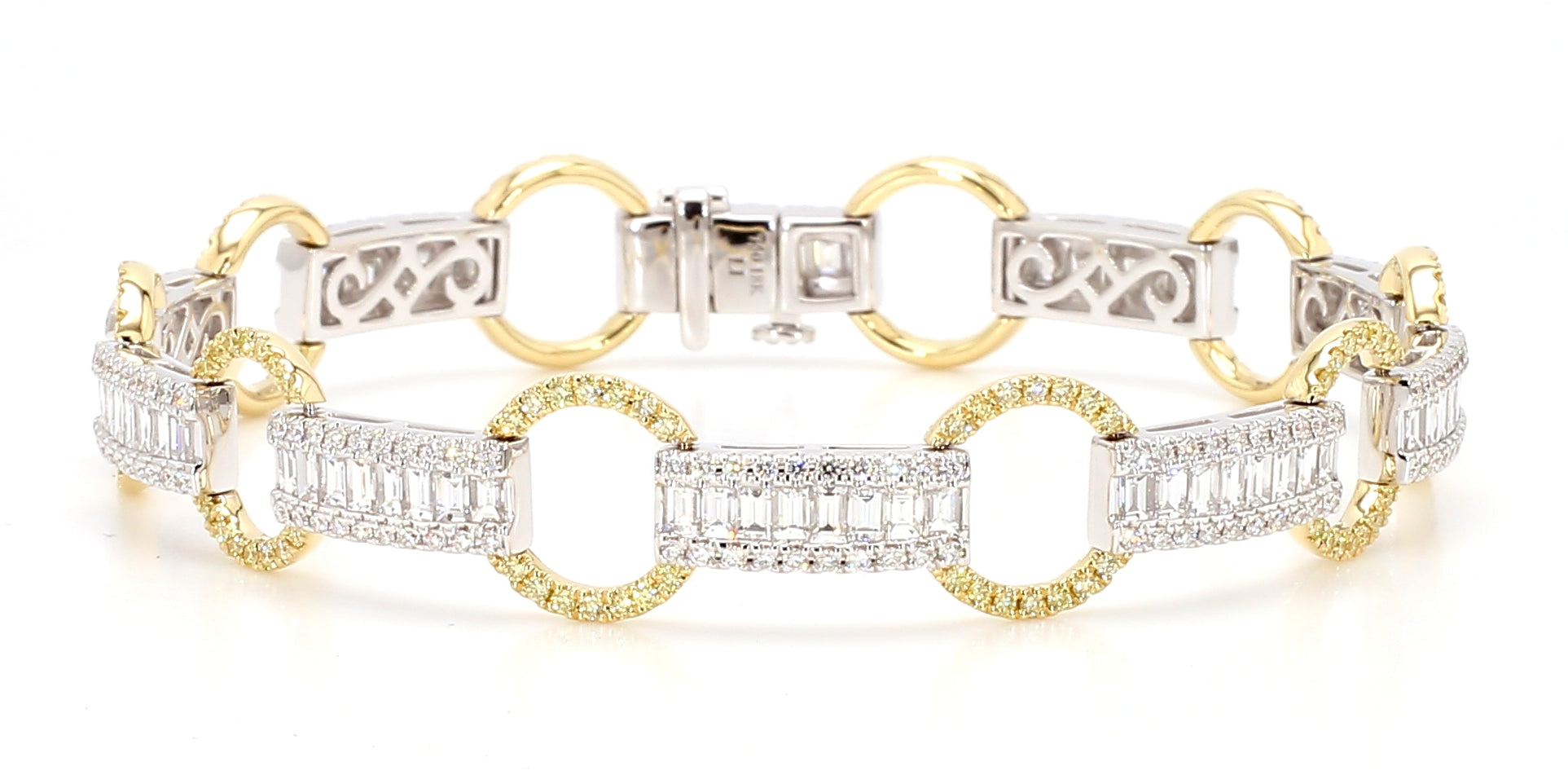 Natural Yellow Round Diamond Bracelet