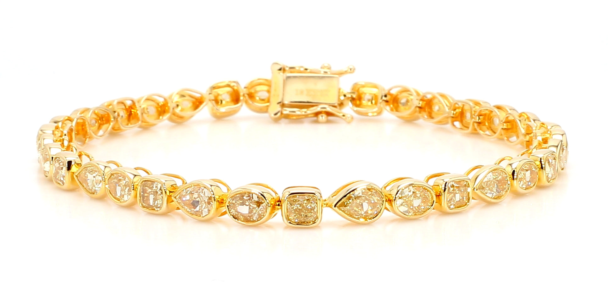 Natural Yellow Oval Diamond Bracelet