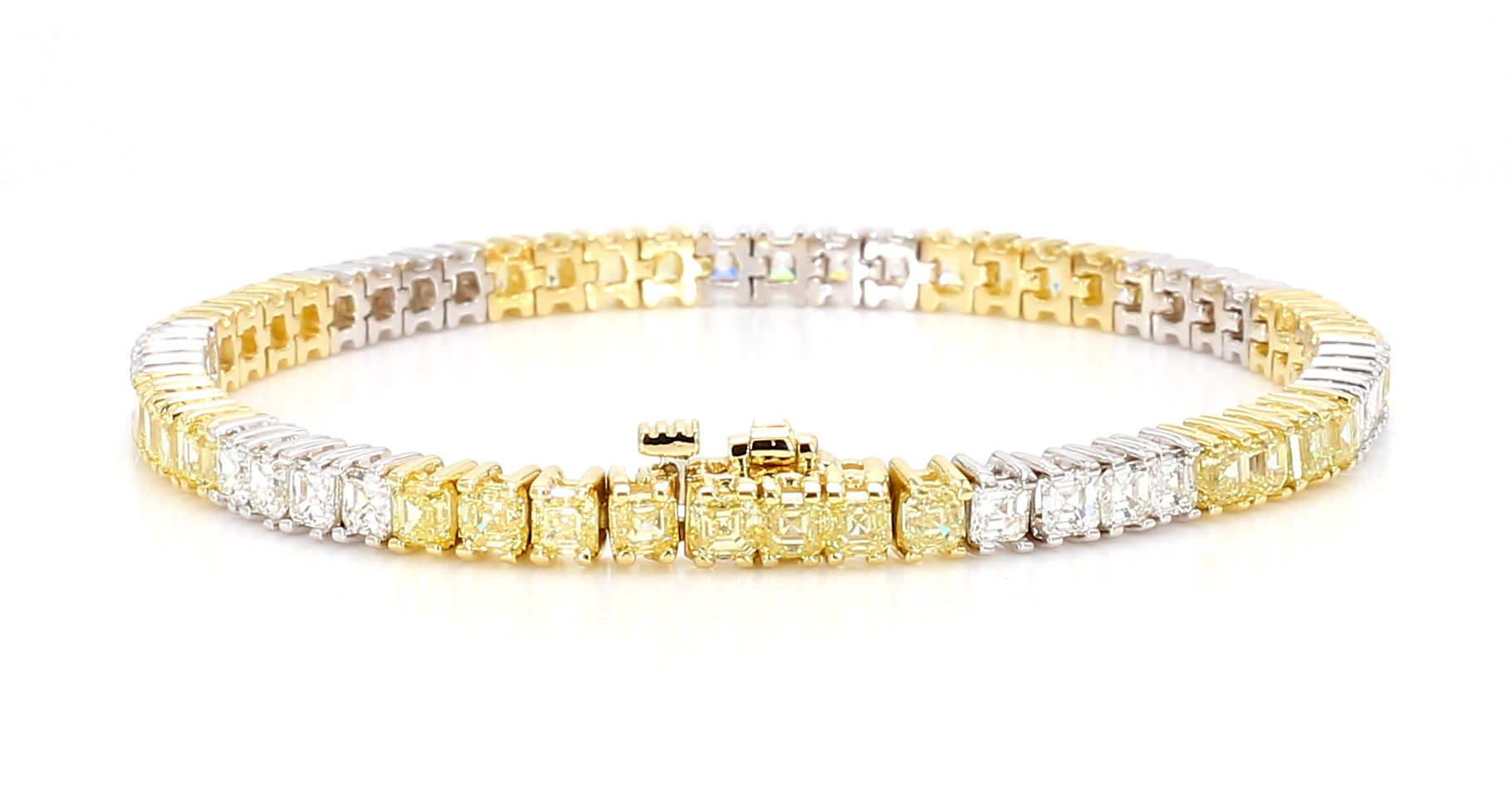 Natural Yellow Cushion Diamond Bracelet