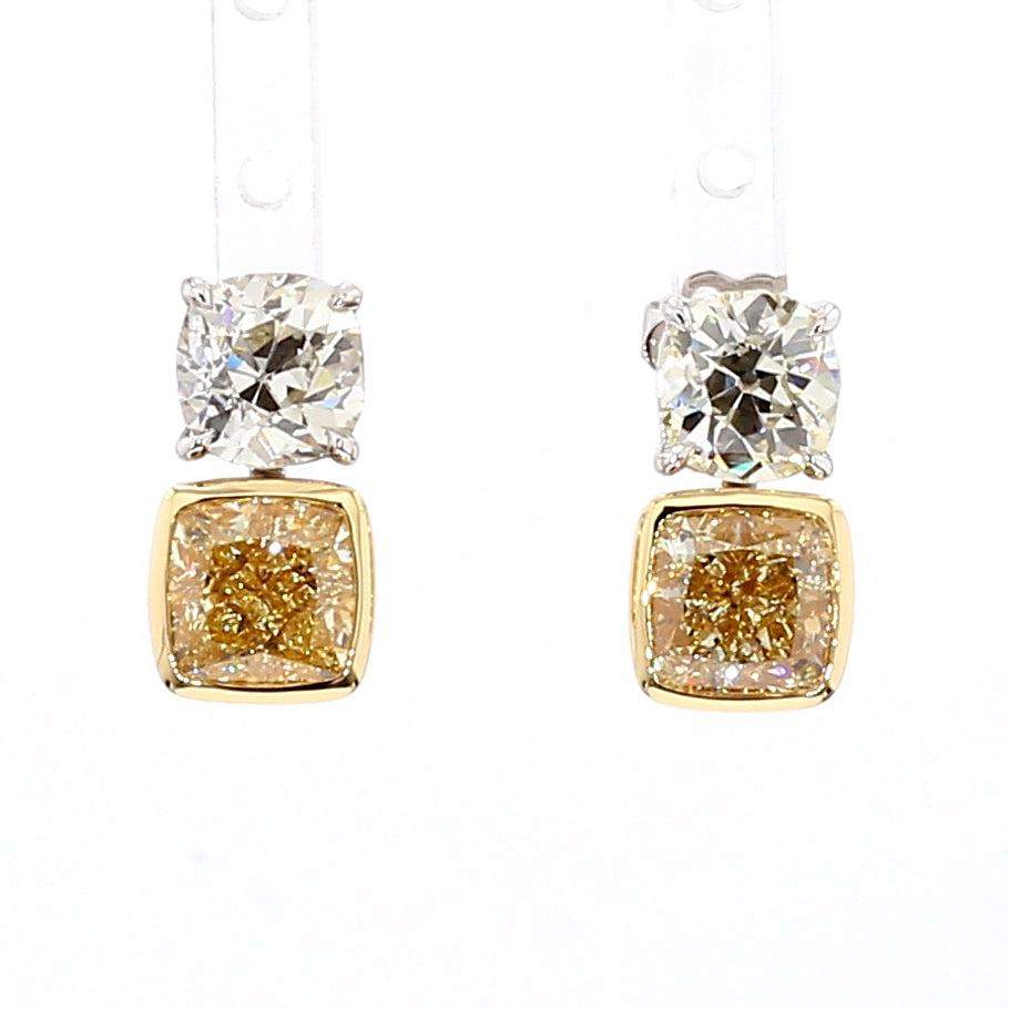 Natural White Diamond Earring Gia Certified