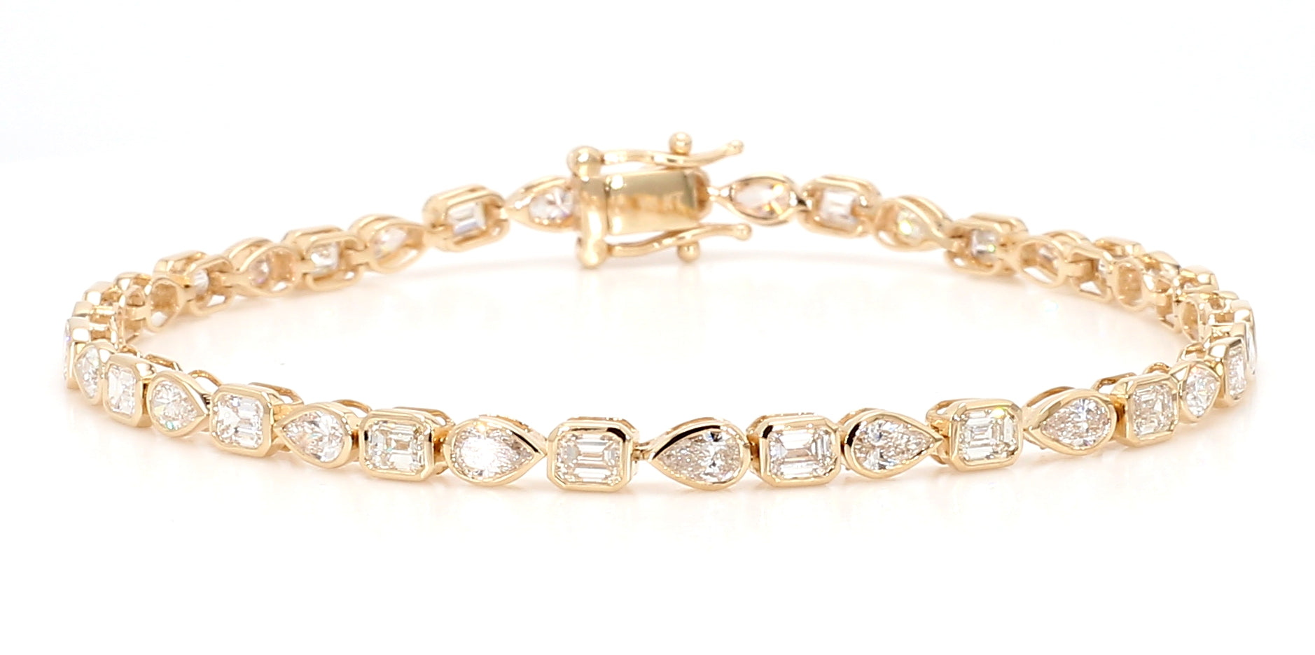 Natural White Emerald Diamond Bracelet