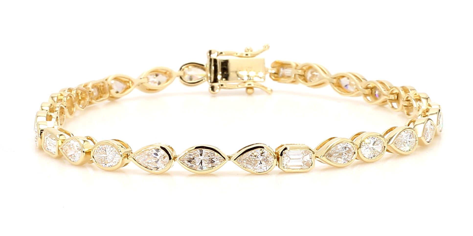 Natural White Emerald Diamond Bracelet