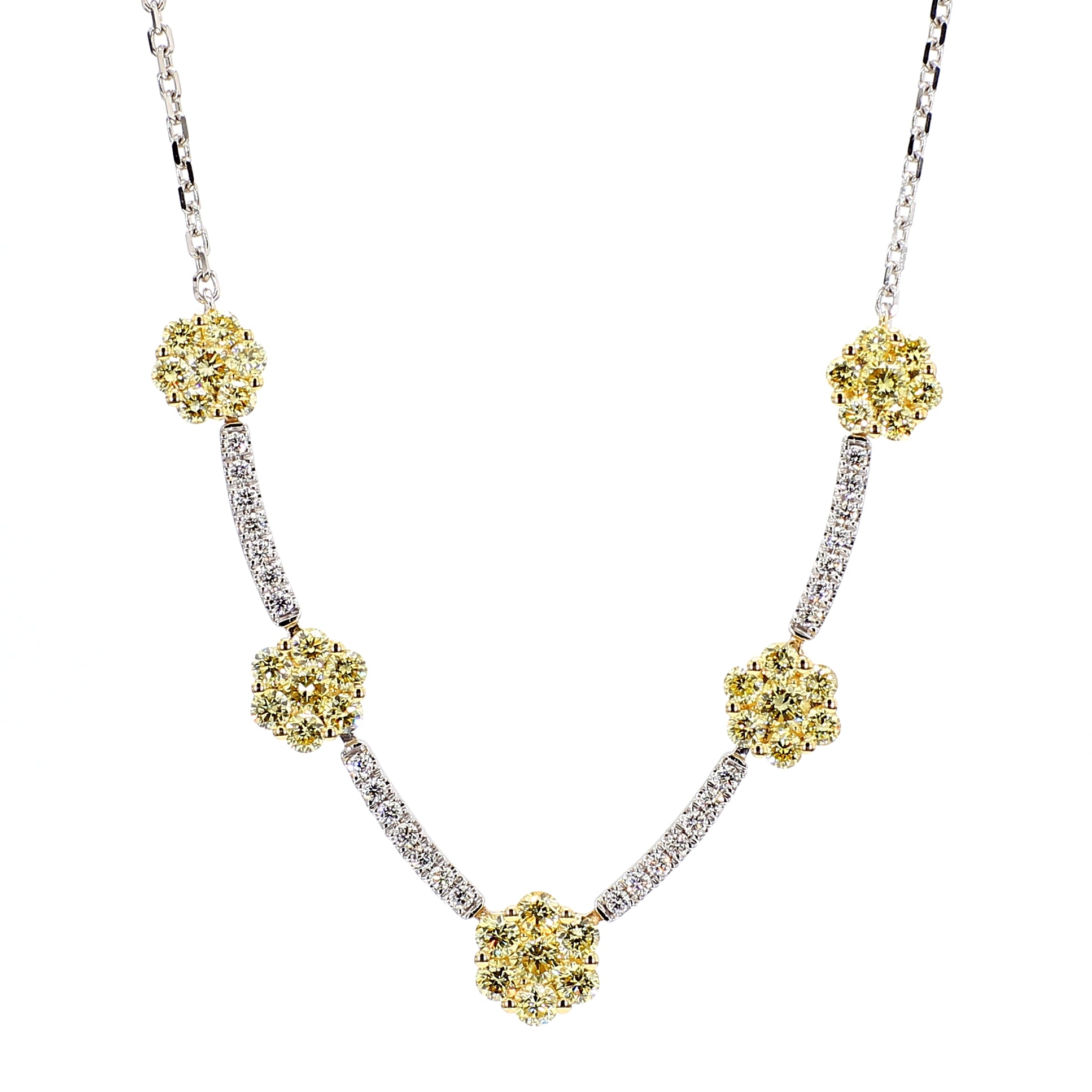 Natural Yellow Round Diamond Necklace product image 1