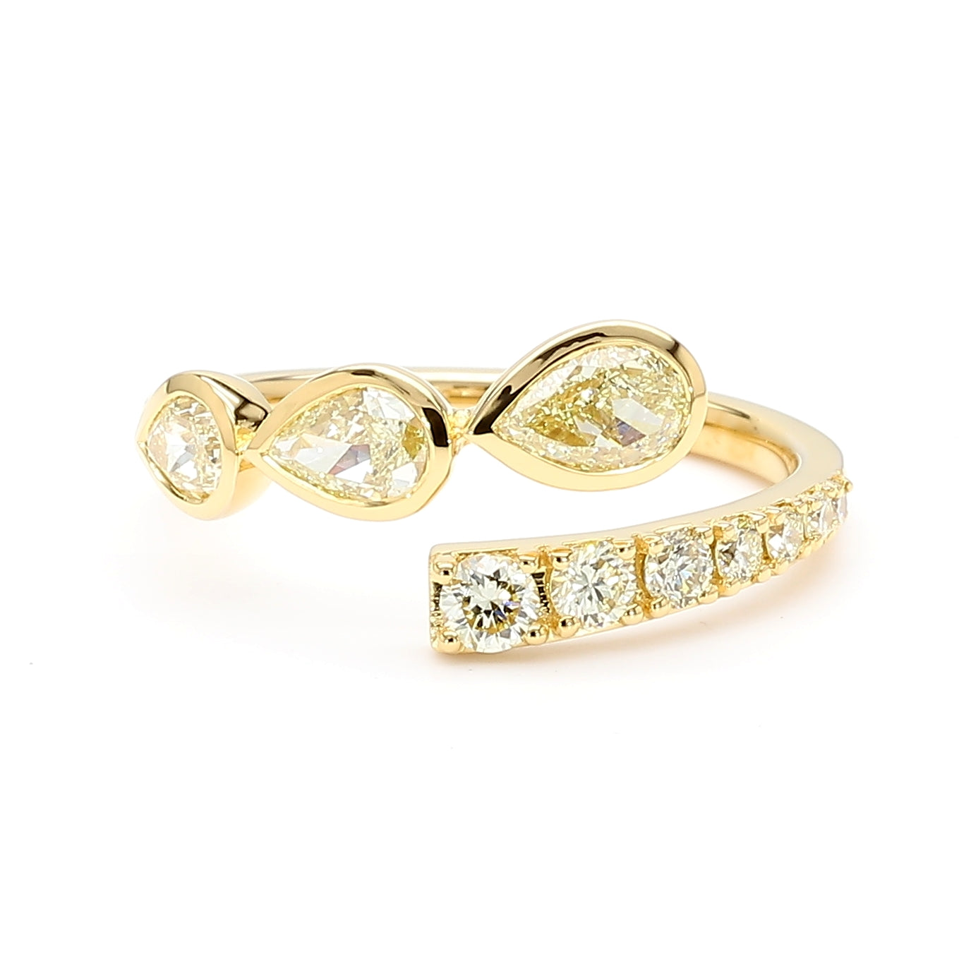 Natural Yellow Oval Diamond Ring