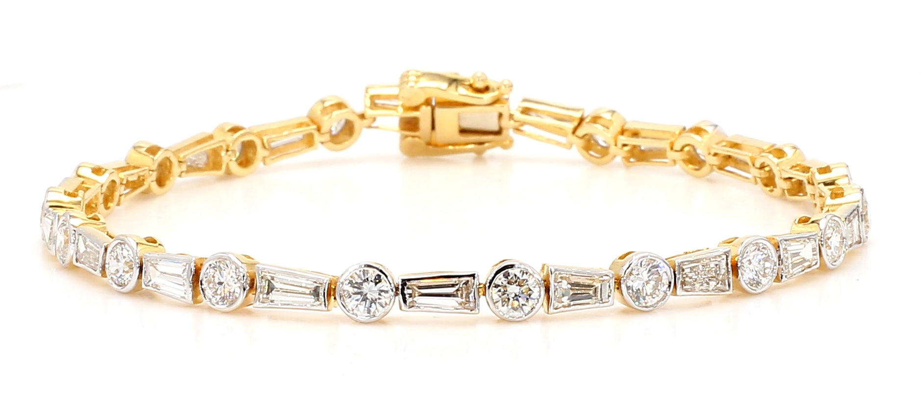 Natural White Baguette Diamond Bracelet