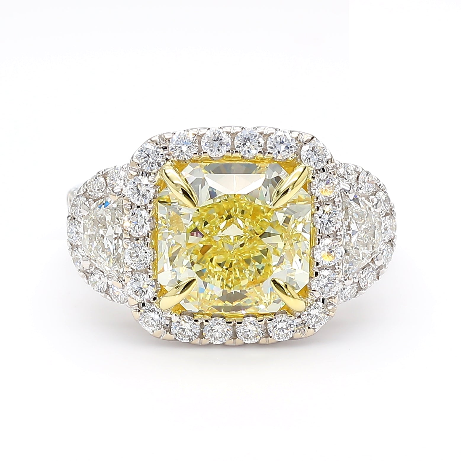 Natural Yellow Radiant Diamond Ring | GIA CERTIFIED